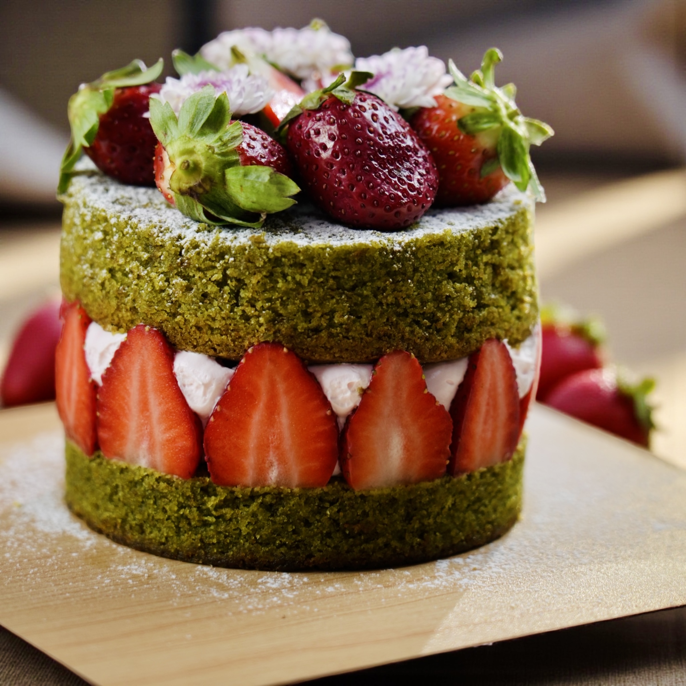 Matcha Strawberry Shortcake