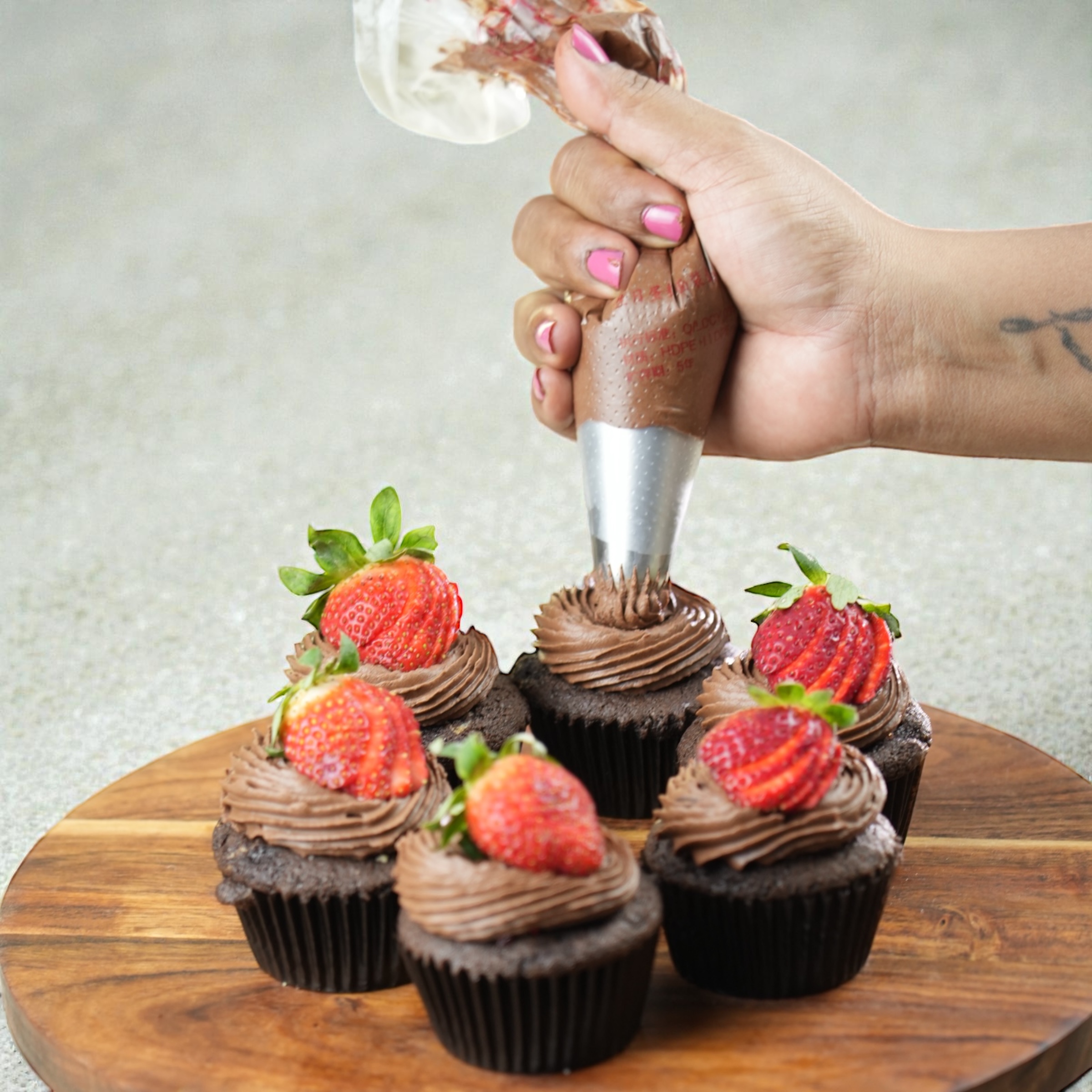 Chocolate Strawberry Cupcakes