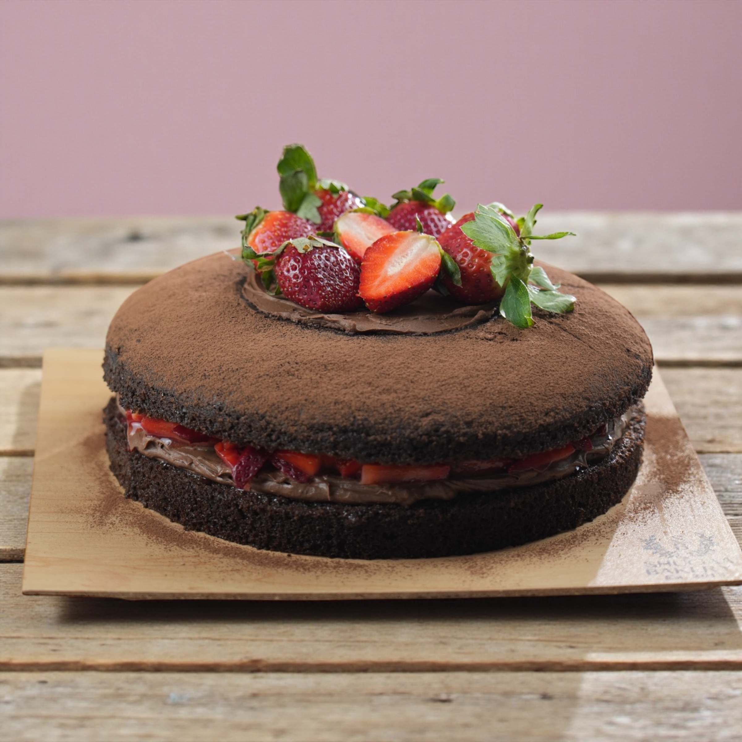 Chocolate Strawberry Victoria Sponge Cake