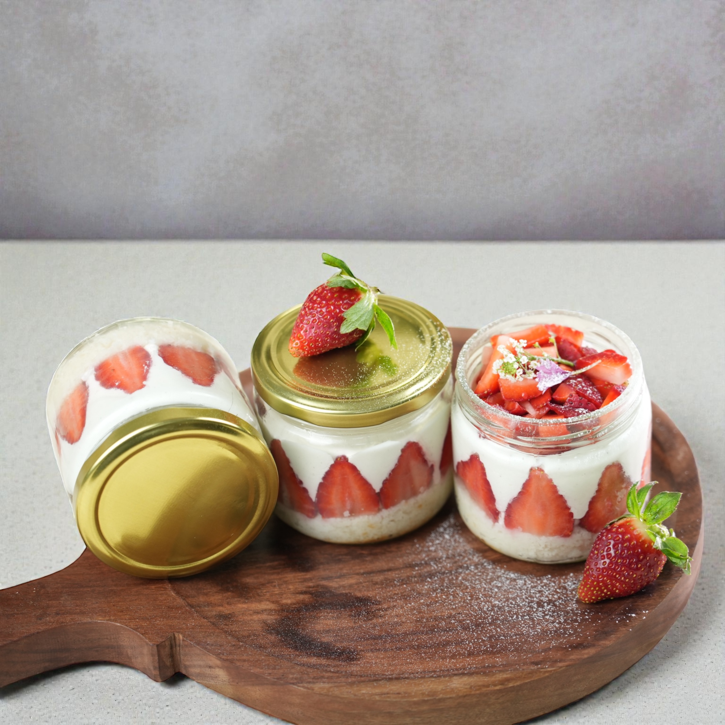 Strawberry Shortcake Jar Dessert