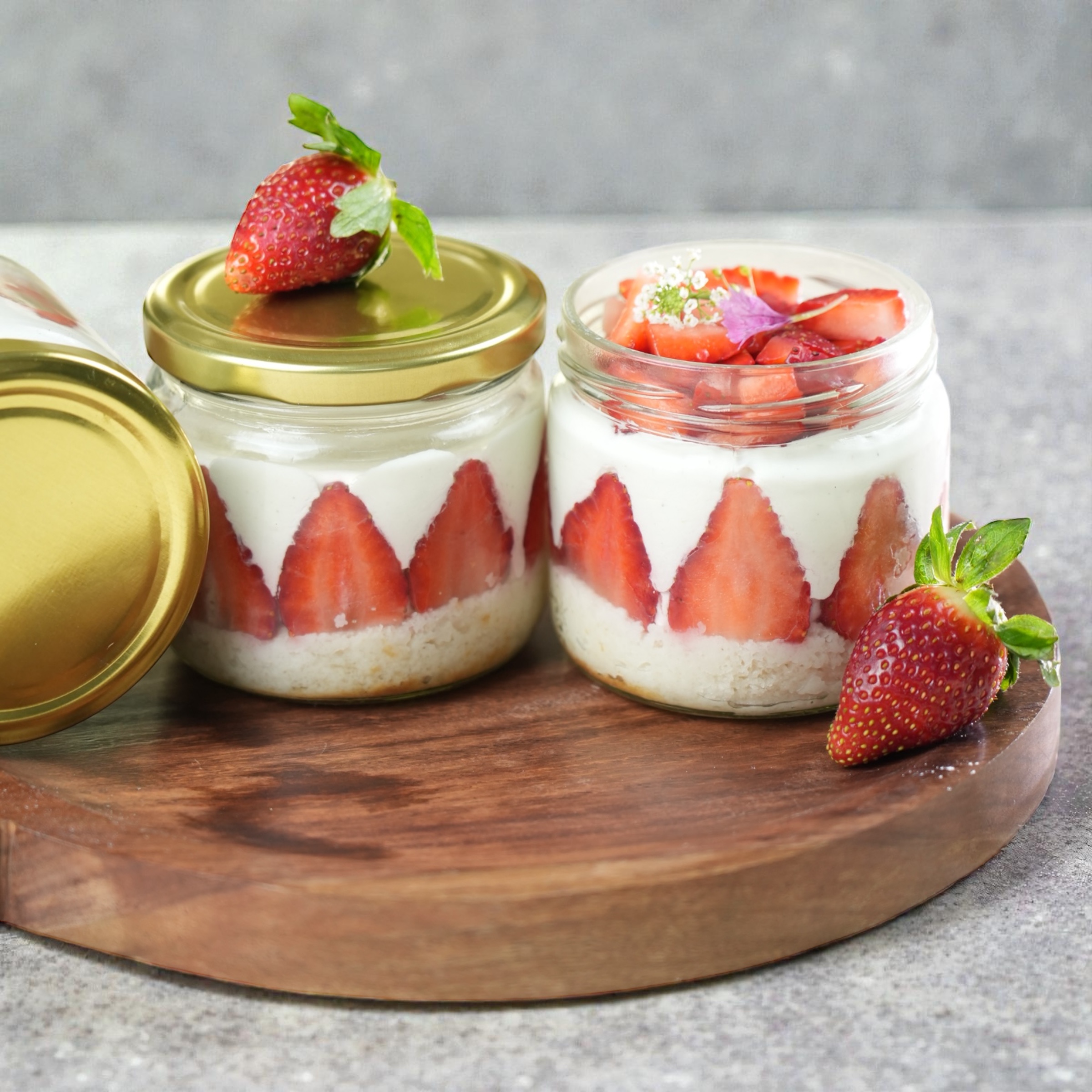 Strawberry Shortcake Jar Dessert