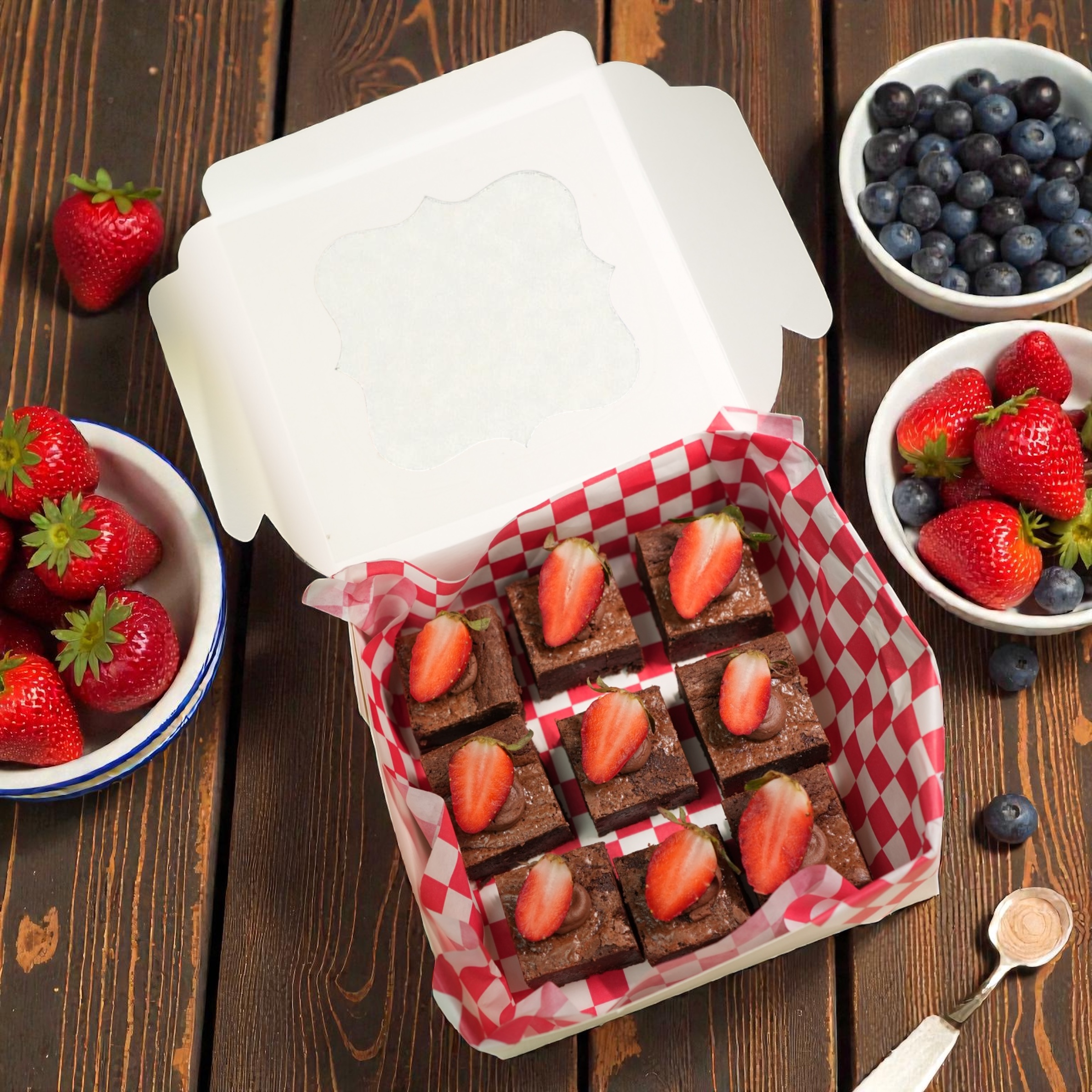 Strawberry Brownie Bites