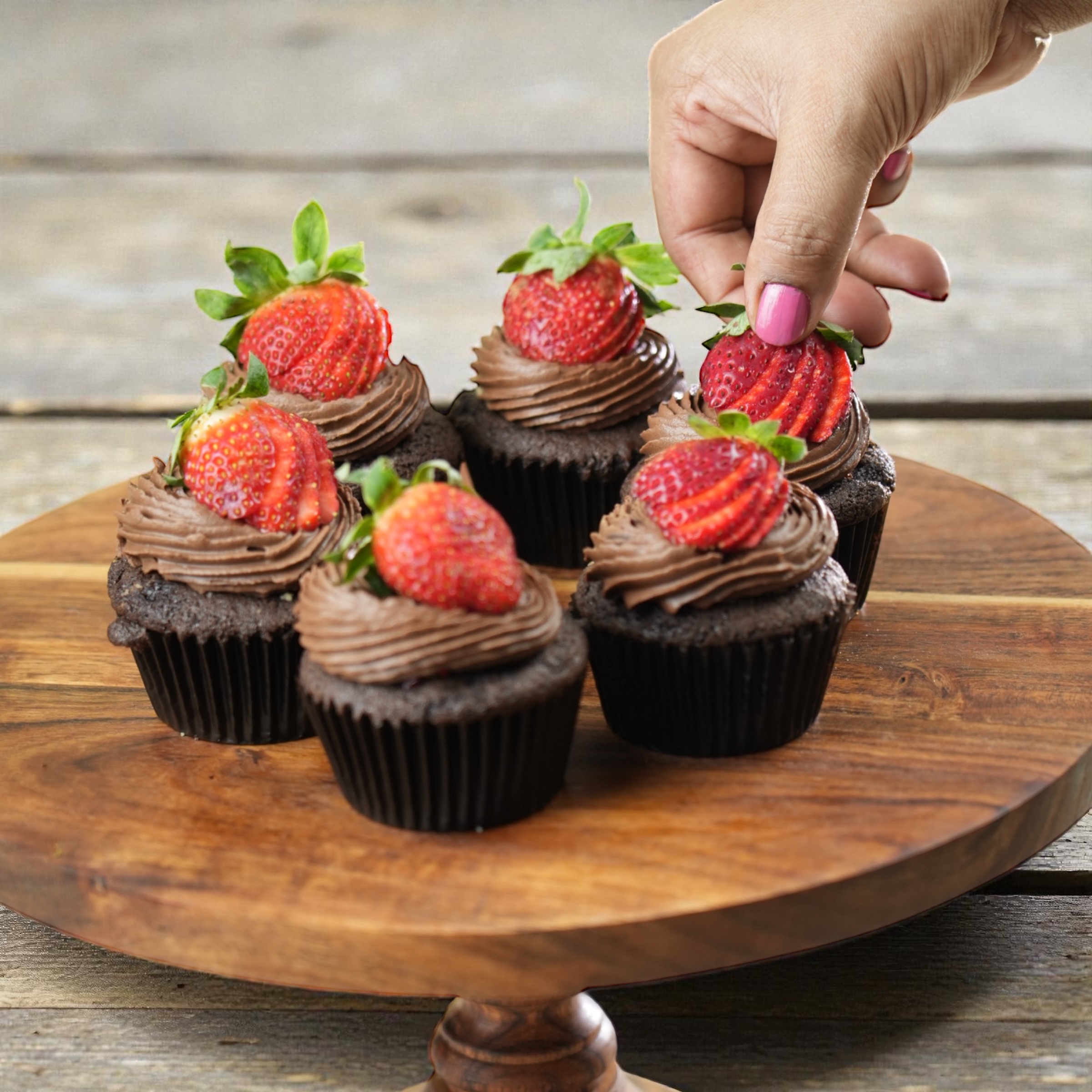 Chocolate Strawberry Cupcakes