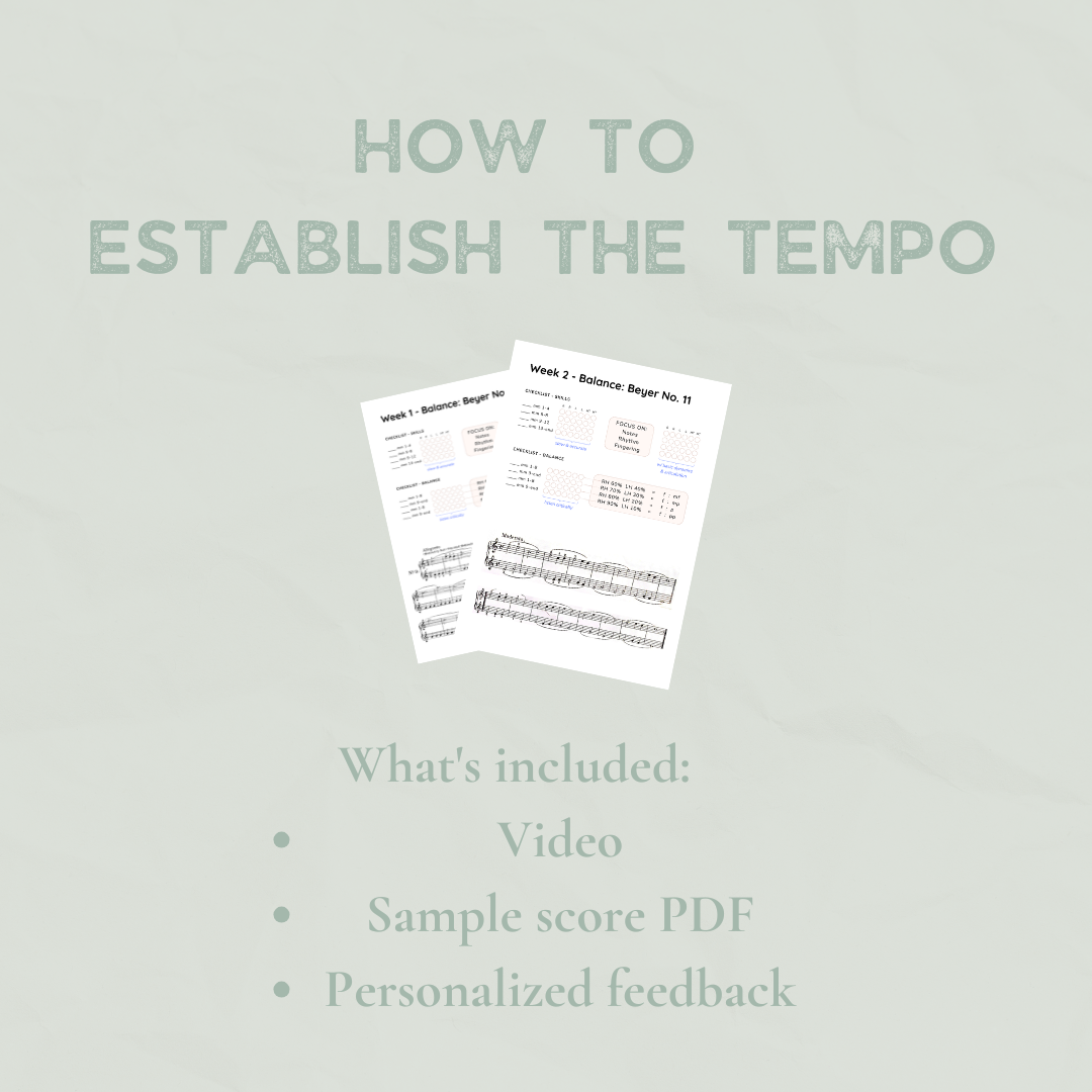 How To Establish the Tempo