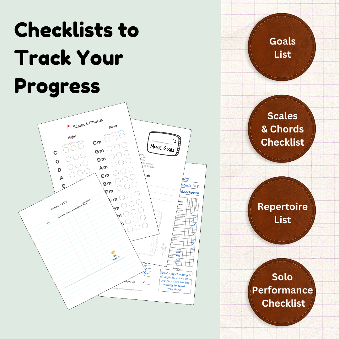 Practice Journal for Music Students