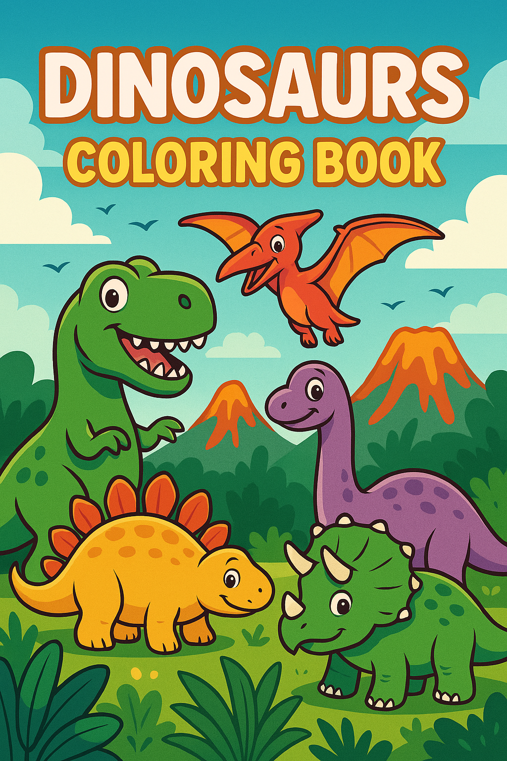 ๐ฆ Dinosaurs Coloring Book for Kids (Printable PDF)