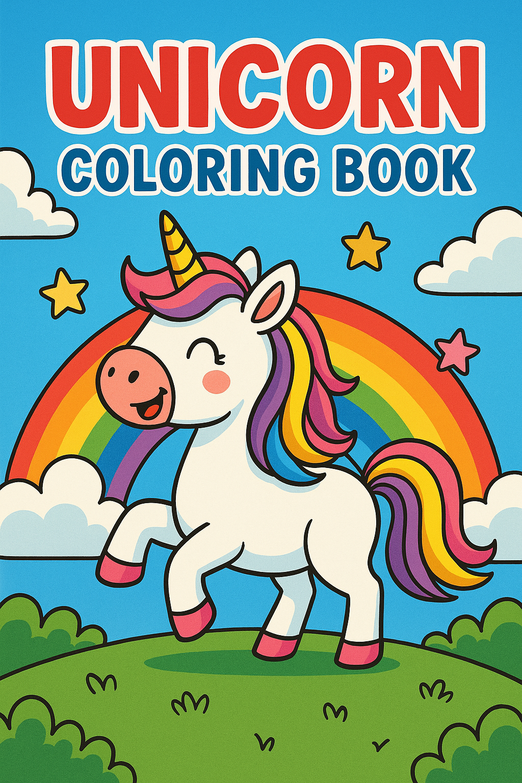 🦄 Unicorn Coloring Book for Kids (Printable PDF)