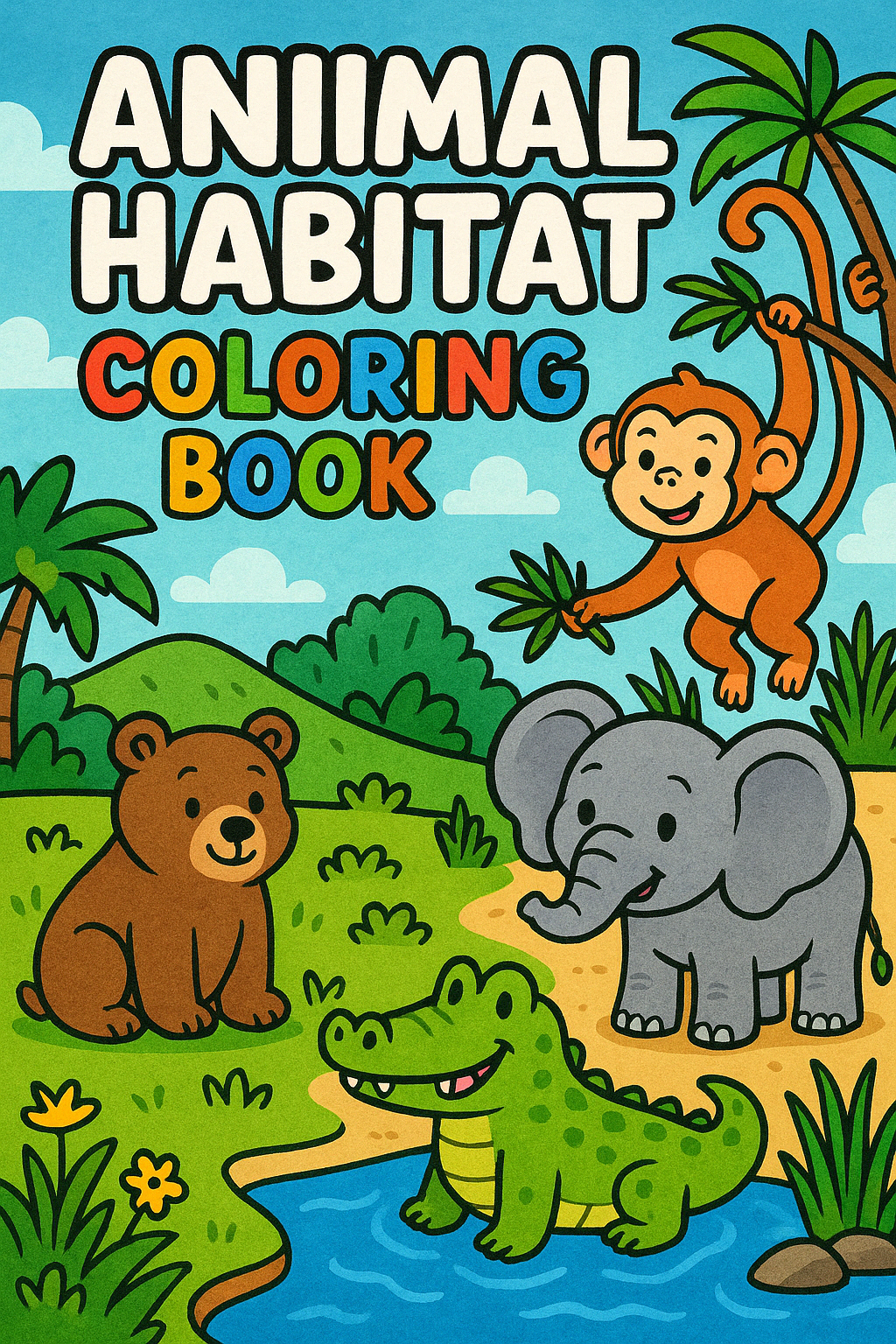 🌍 Animal Habitat Coloring Book for Kids (Printable PDF)