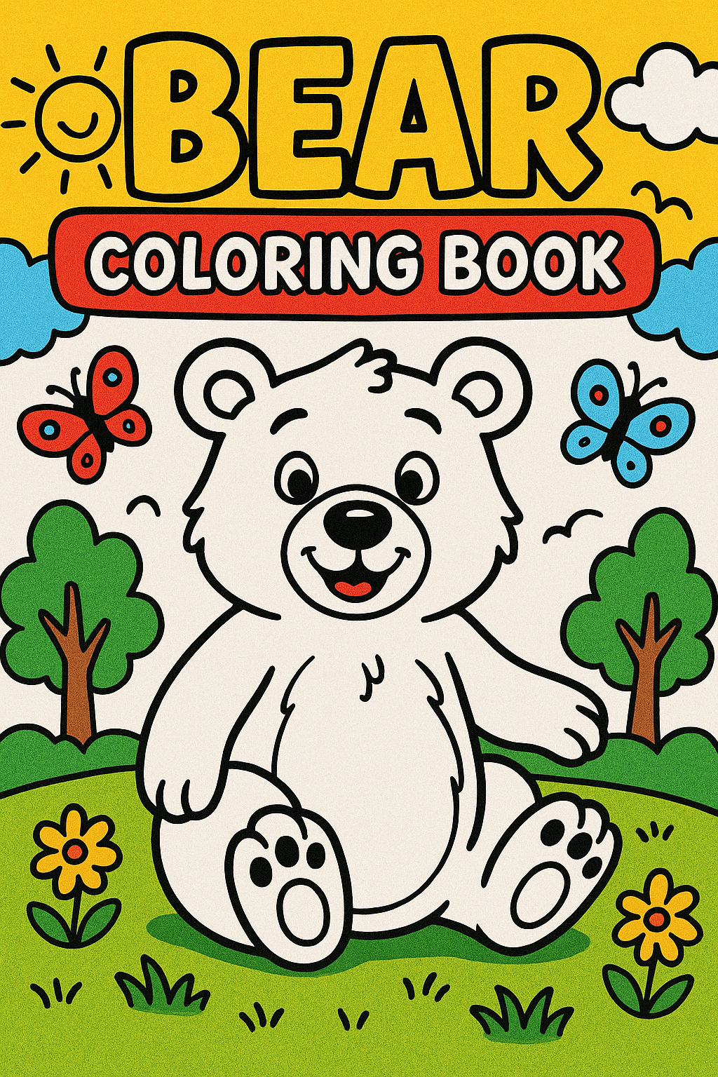 🐻 Bear Coloring Book for Kids (Printable PDF)