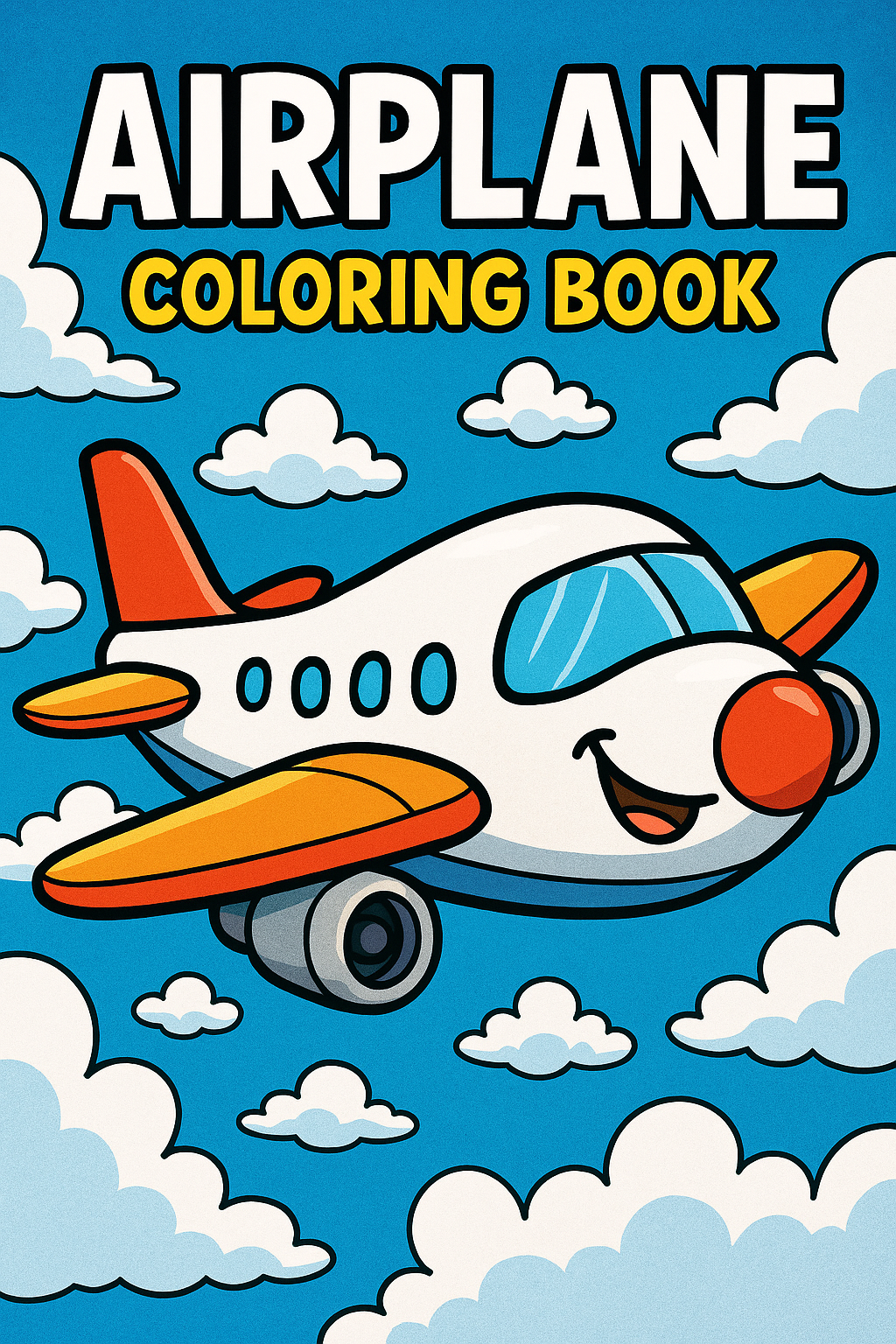 ✈️ Airplane Coloring Book for Kids (Printable PDF)