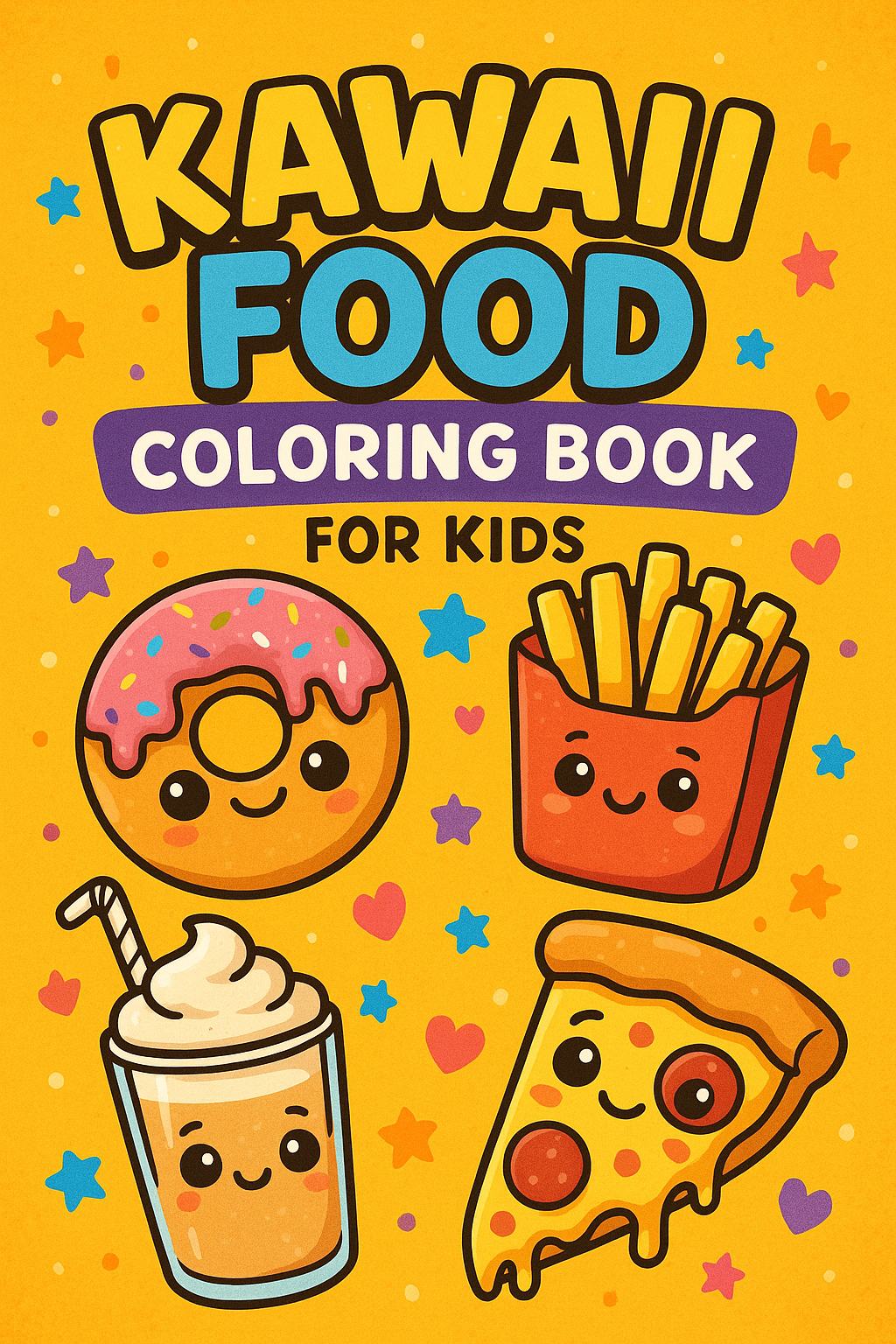 π Kawaii Food Coloring Book for Kids (Printable PDF)