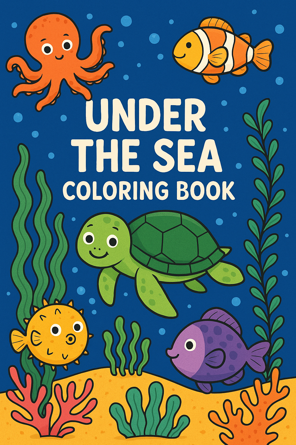 🌊 Under The Sea Coloring Book for Kids (Printable PDF)