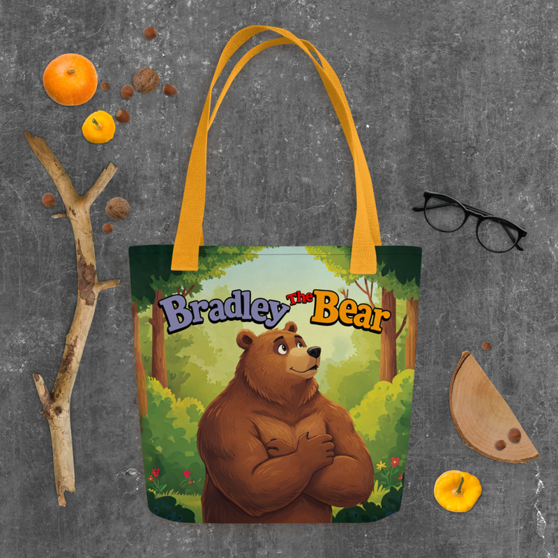 Bradley The Bear Forest Logo Book Tote