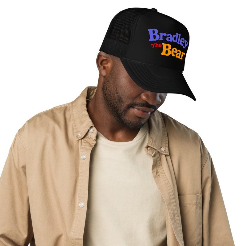 Bradley The Bear Printed Logo Trucker Hat