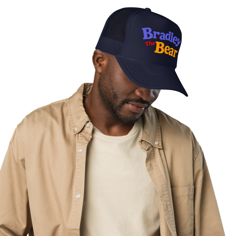 Bradley The Bear Printed Logo Trucker Hat