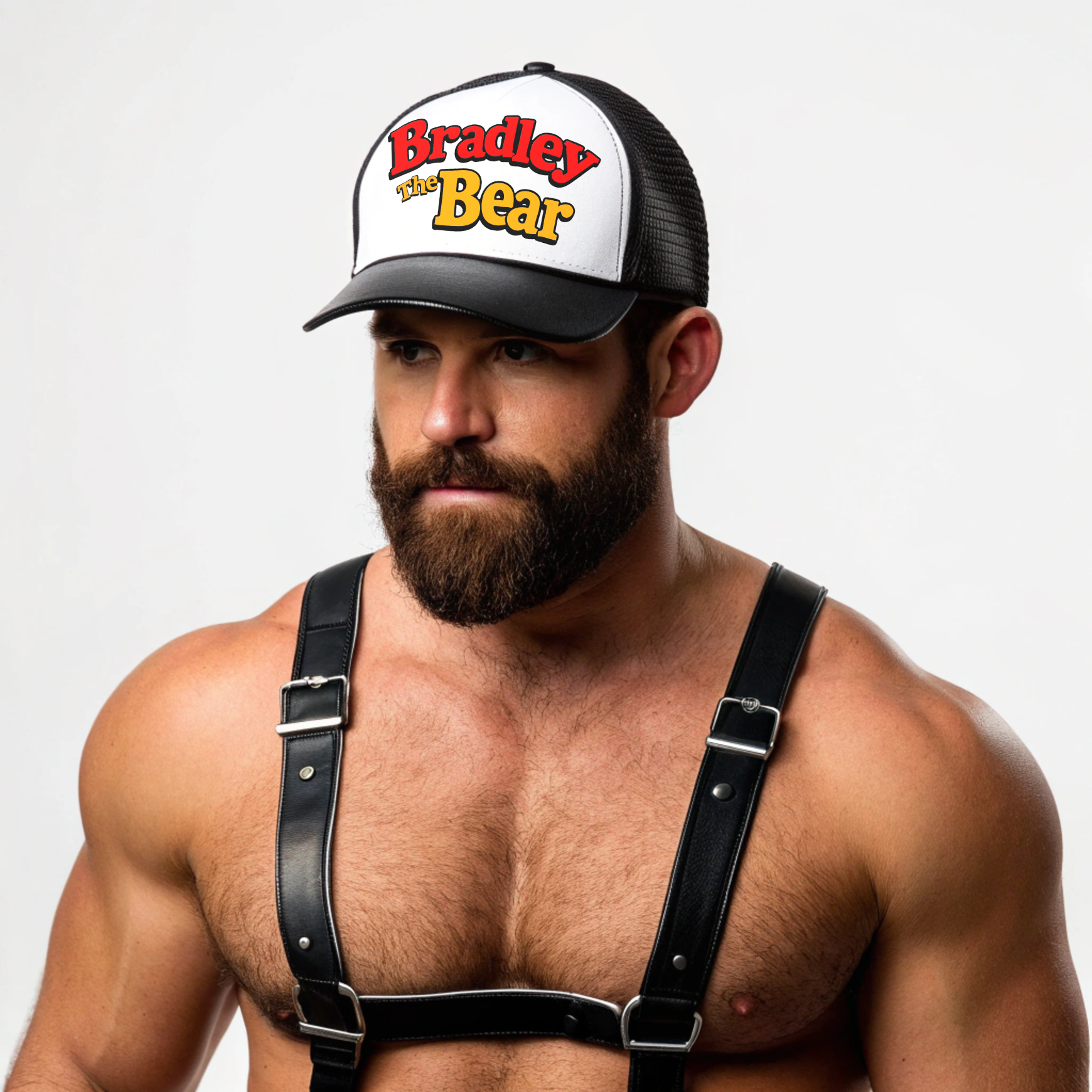 Bradley The Bear Printed Logo Trucker Hat