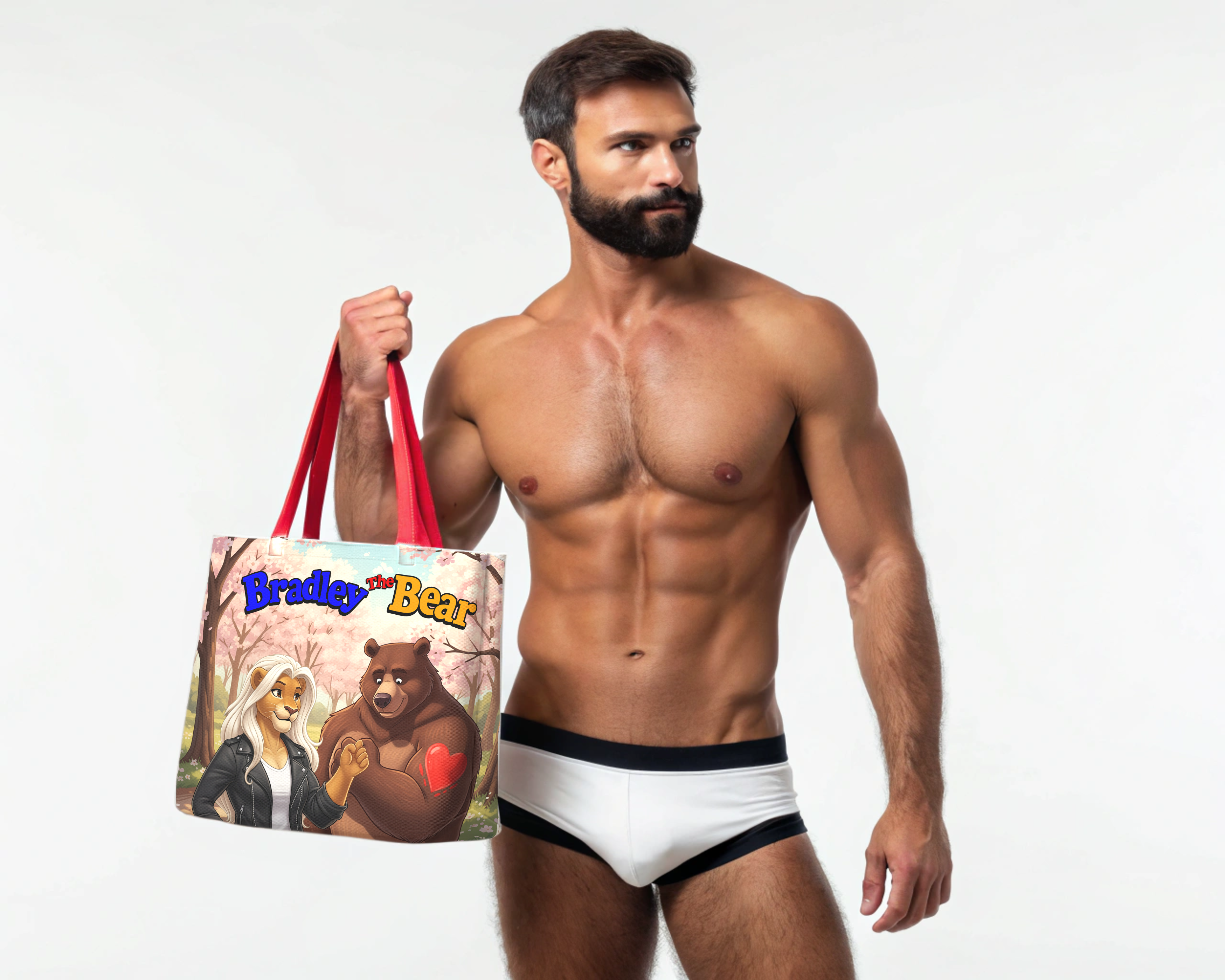 Bradley The Bear & Elsa The Lioness Tote Bag