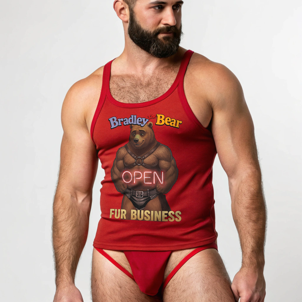 Bradley The Bear Fur Business Tank Top
