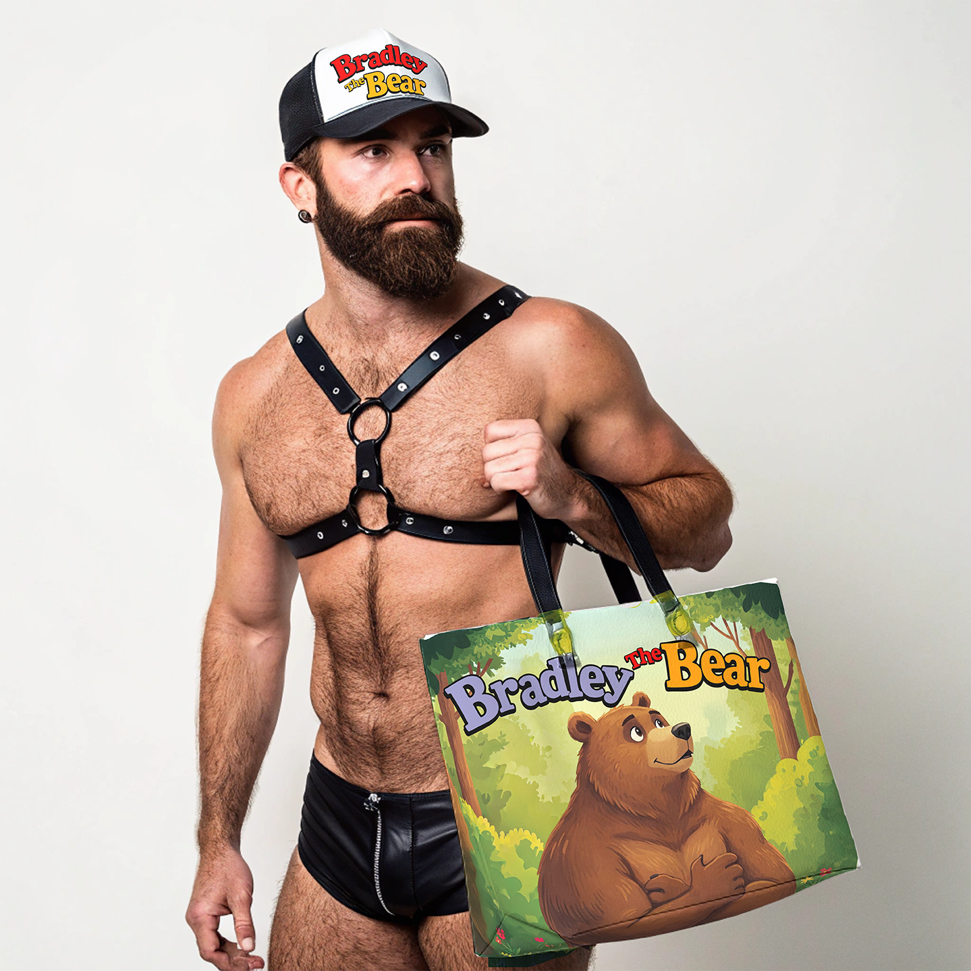 Bradley The Bear Forest Logo Book Tote