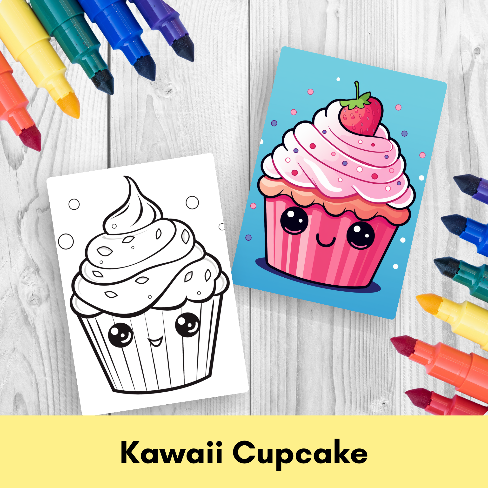 130 Kawaii Cupcake Coloring Pages