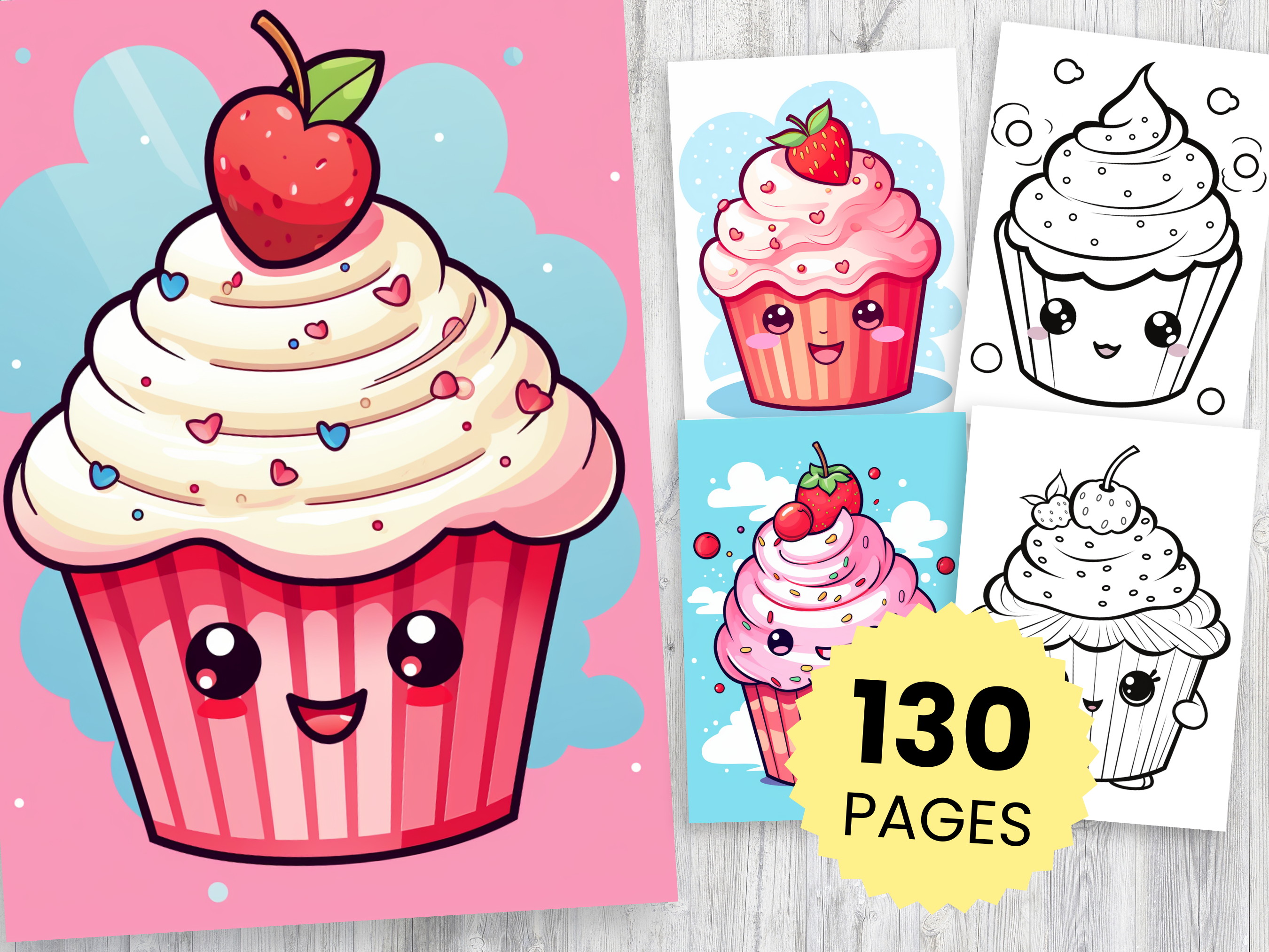 130 Kawaii Cupcake Coloring Pages