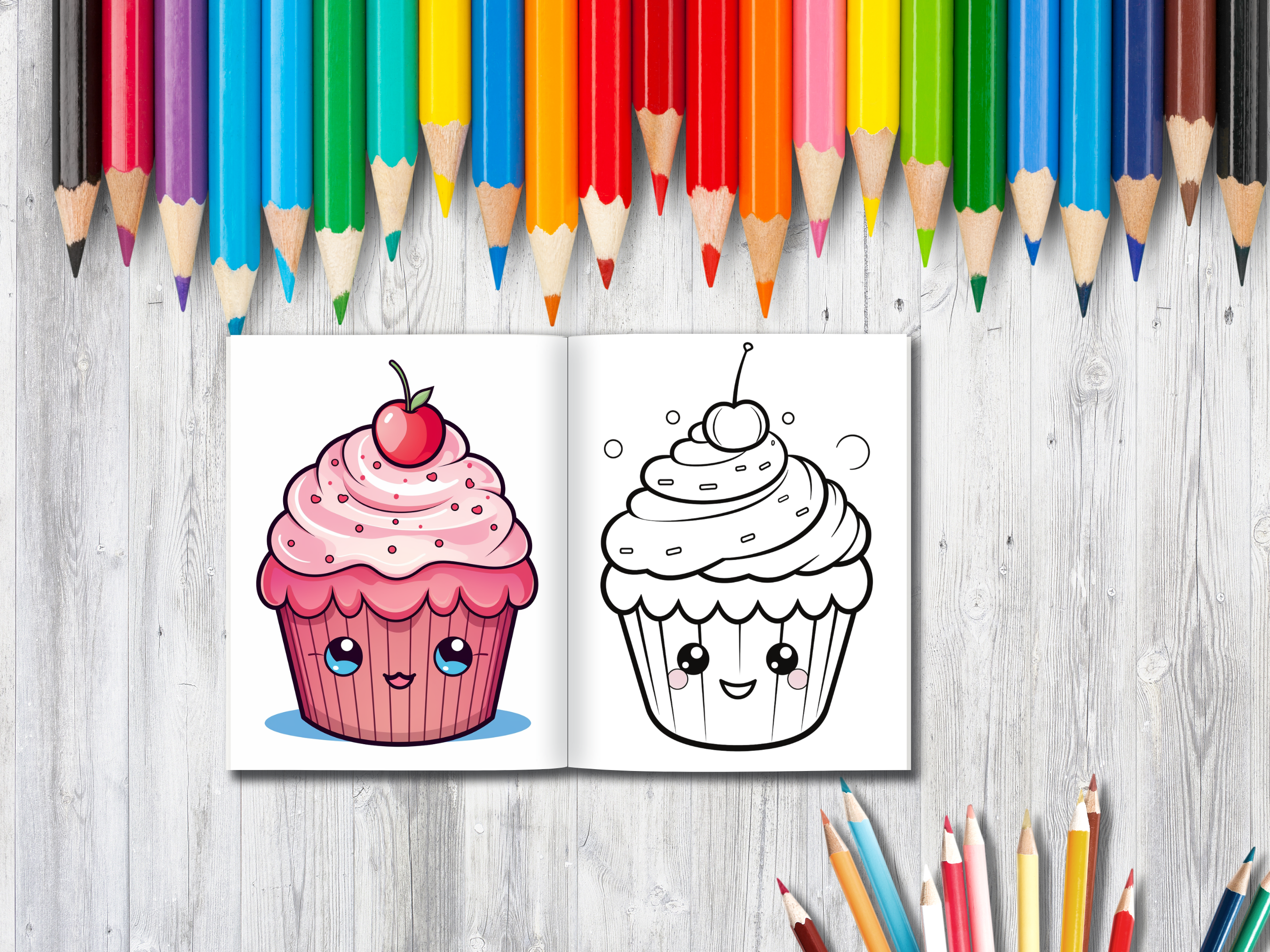 130 Kawaii Cupcake Coloring Pages