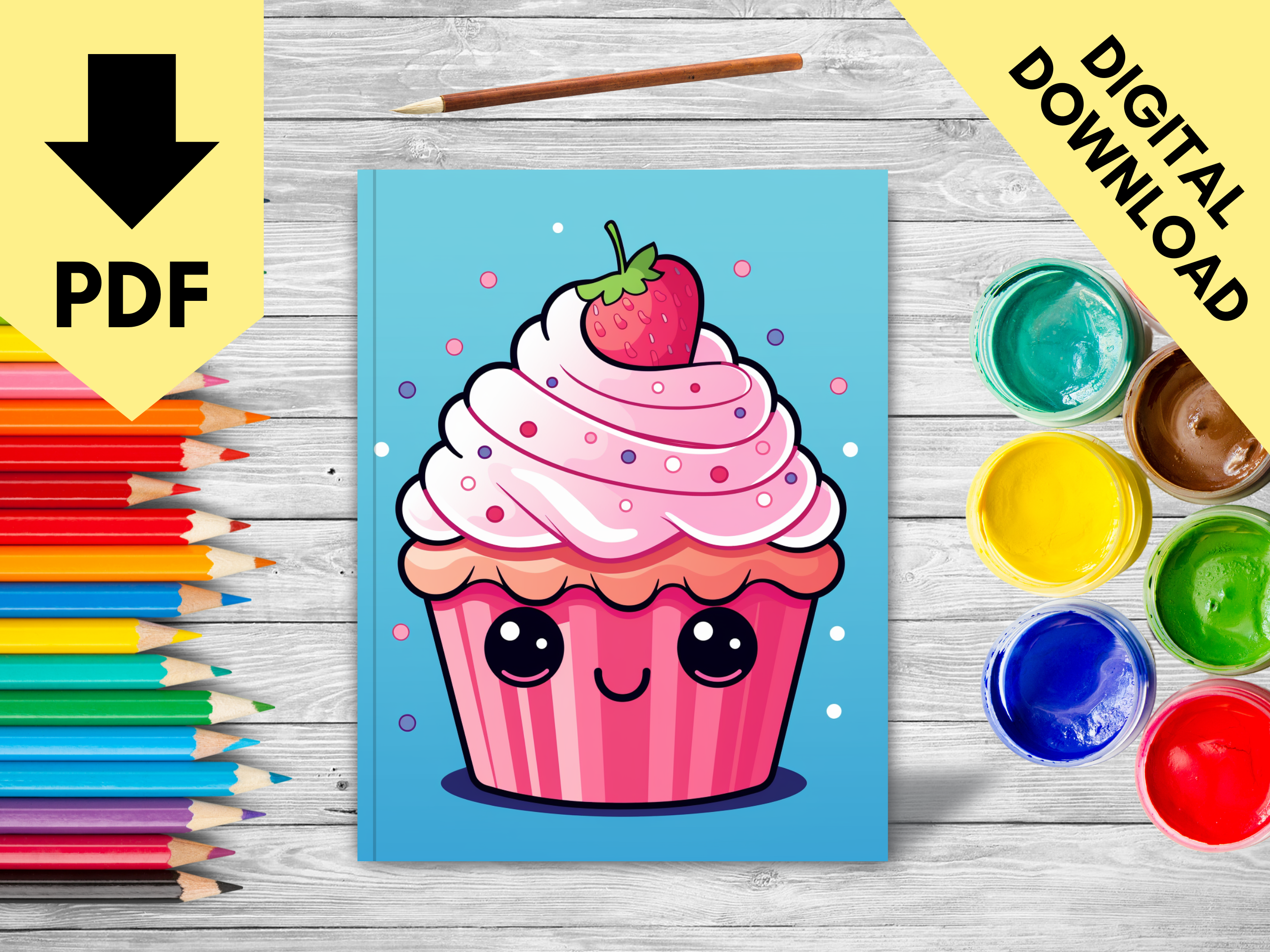 130 Kawaii Cupcake Coloring Pages