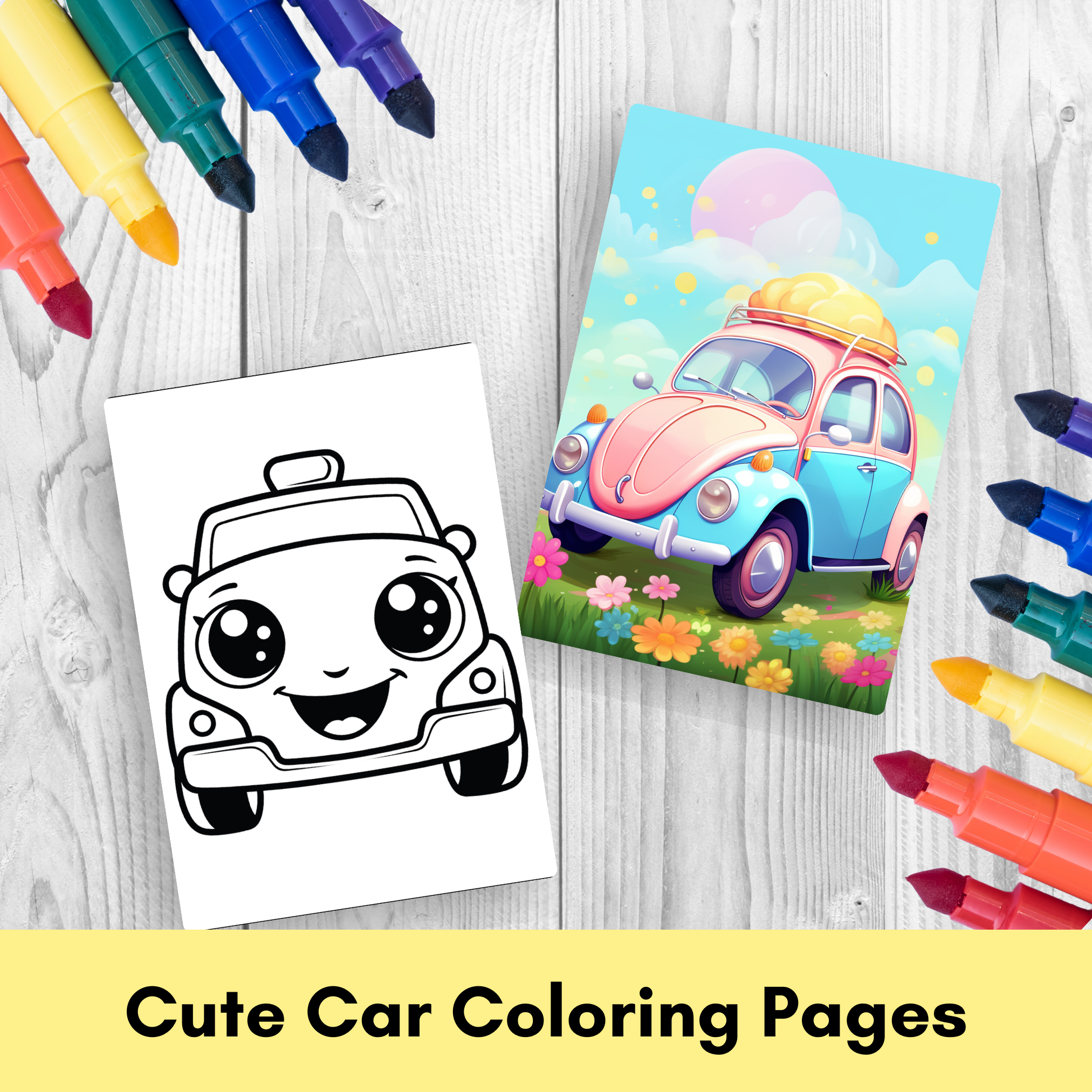 200 Cute Car Coloring Pages