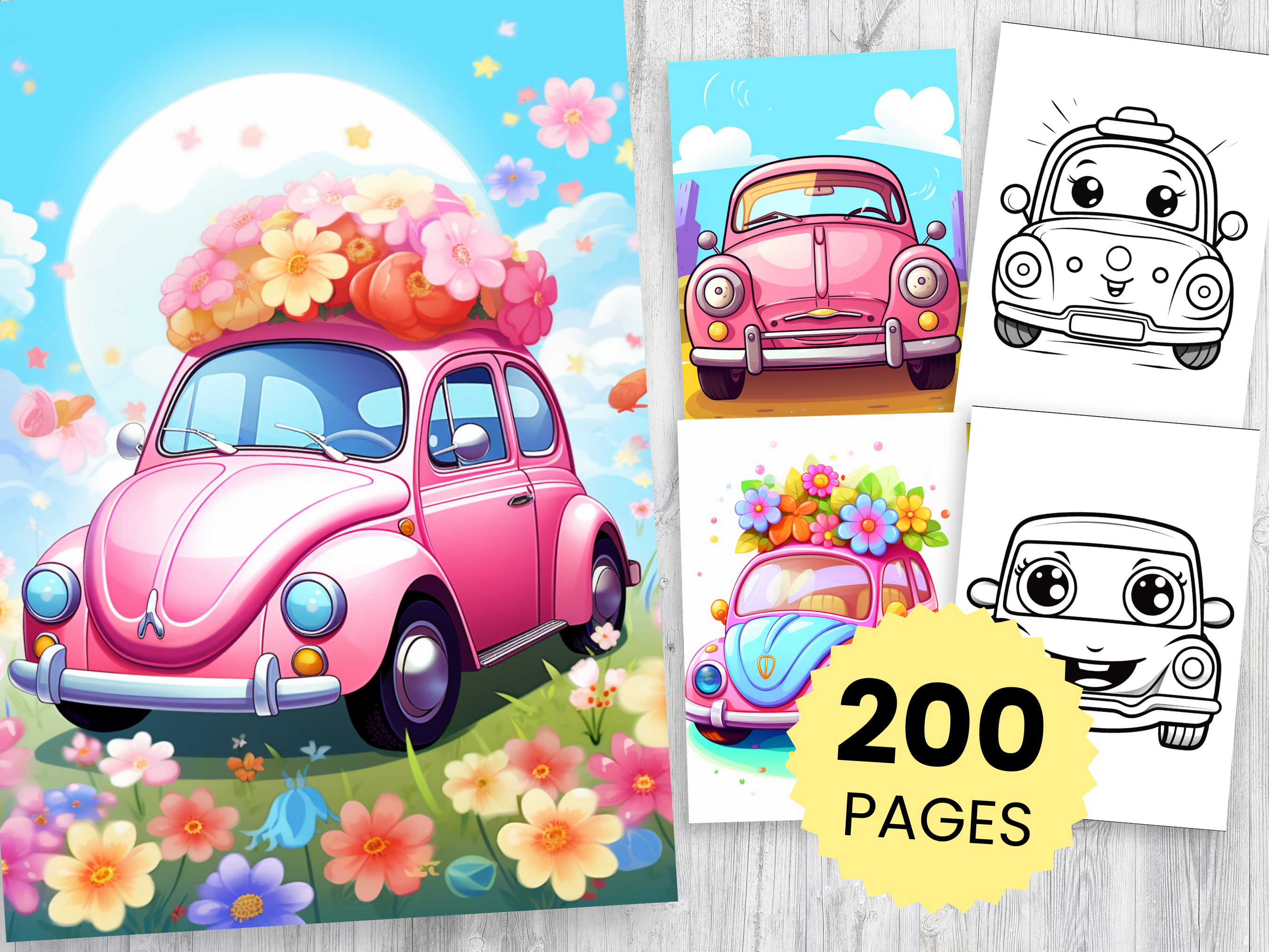 200 Cute Car Coloring Pages
