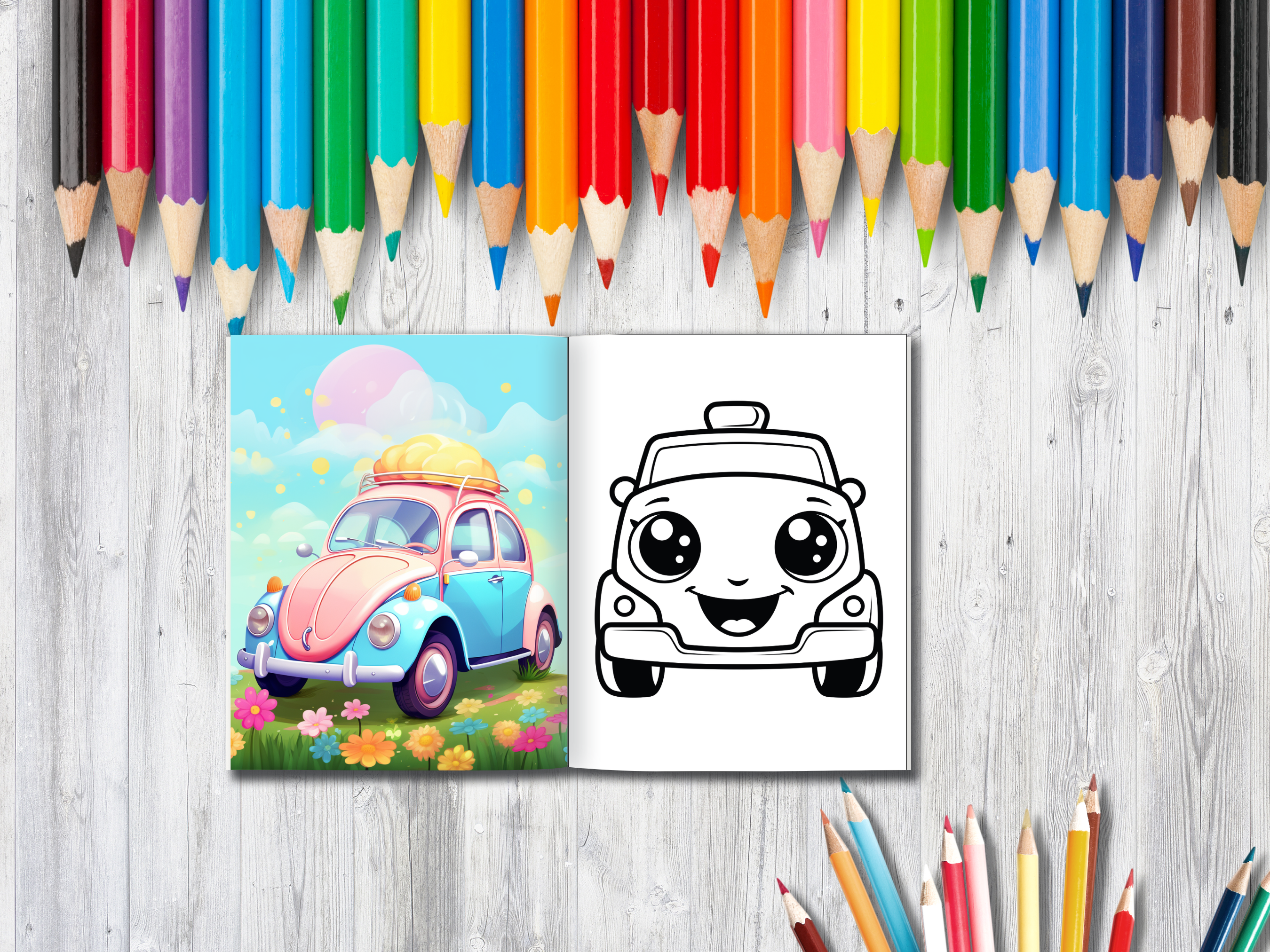 200 Cute Car Coloring Pages