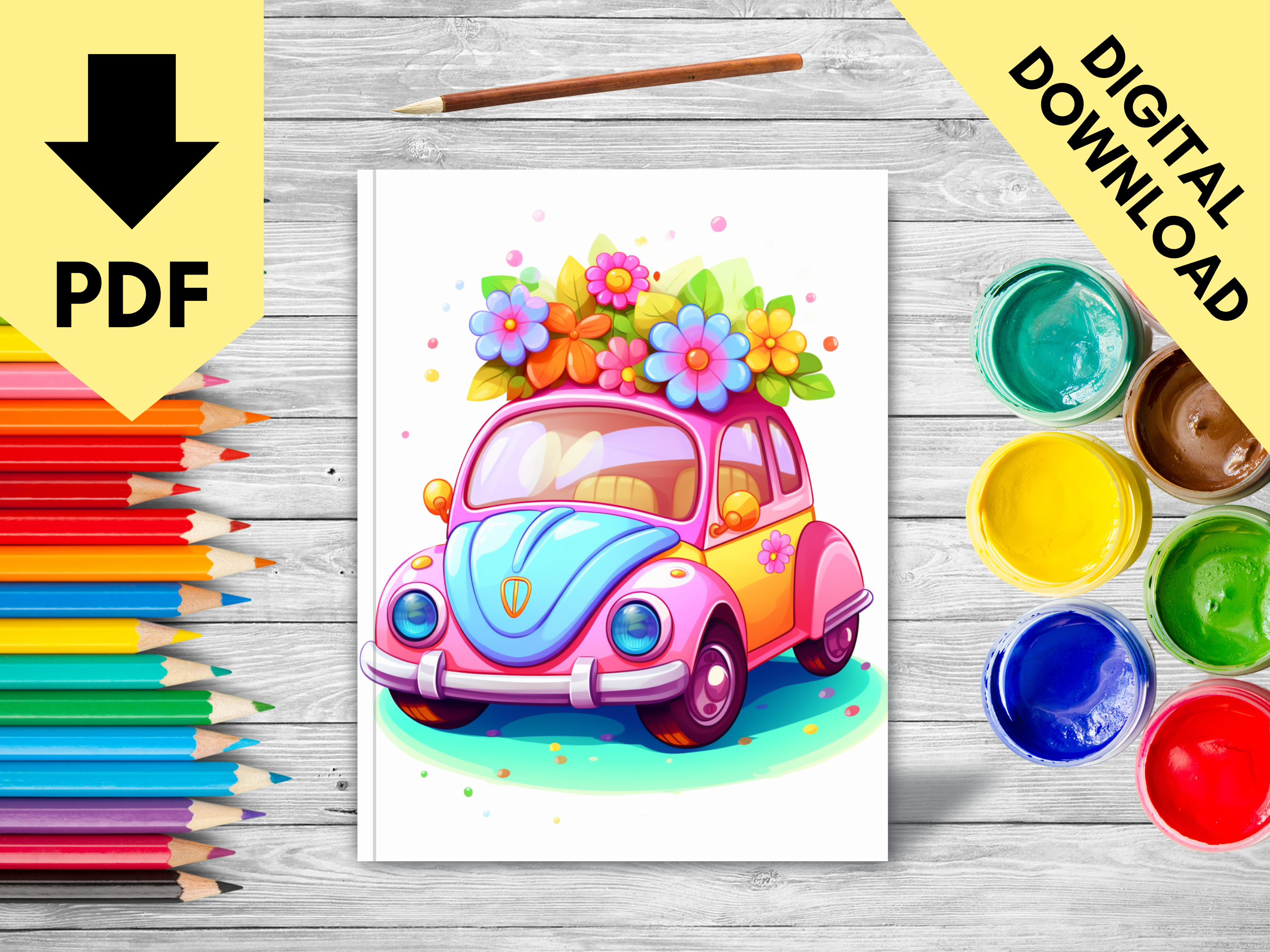 200 Cute Car Coloring Pages