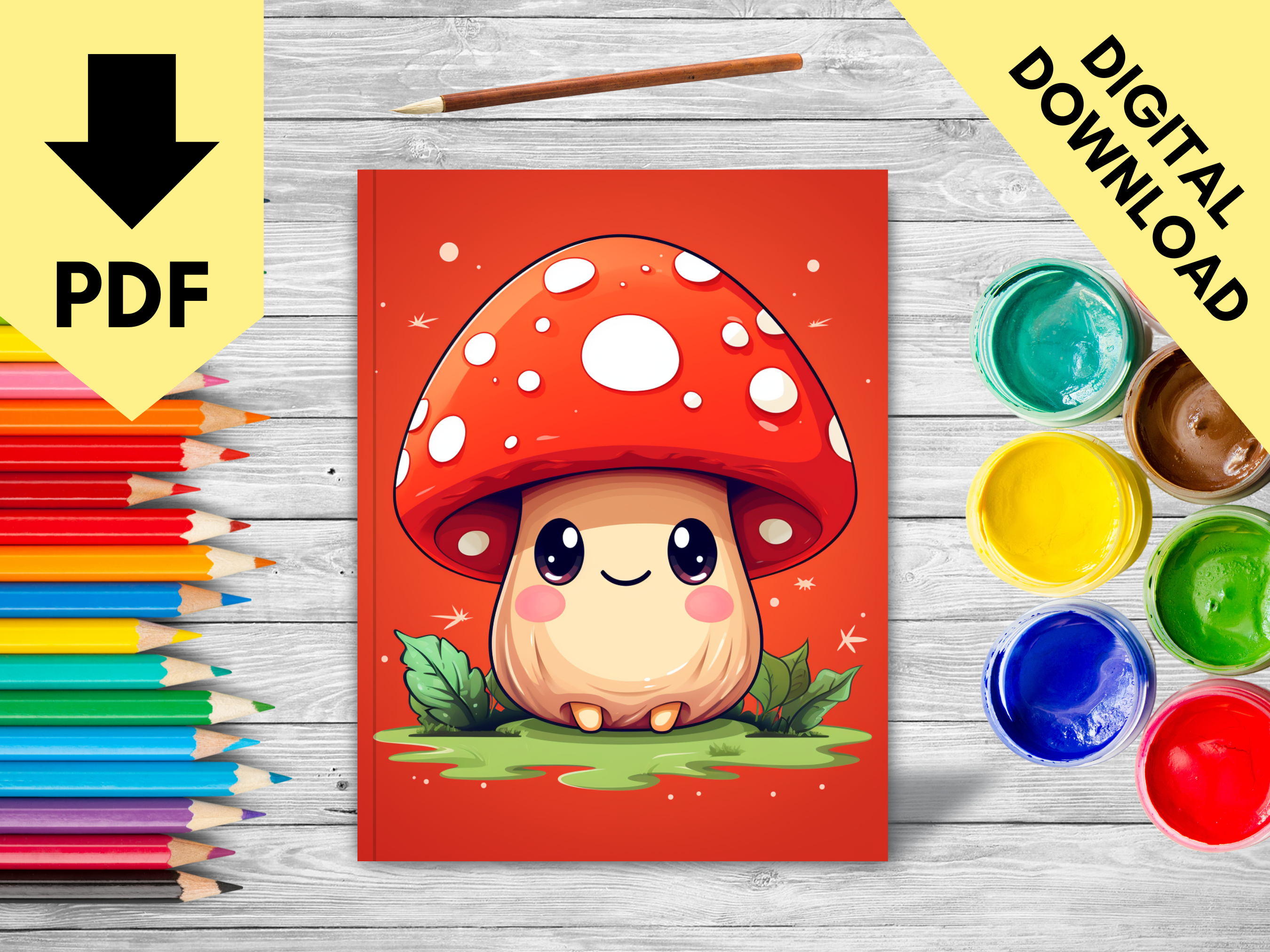 200 Cute Mushroom Coloring Pages