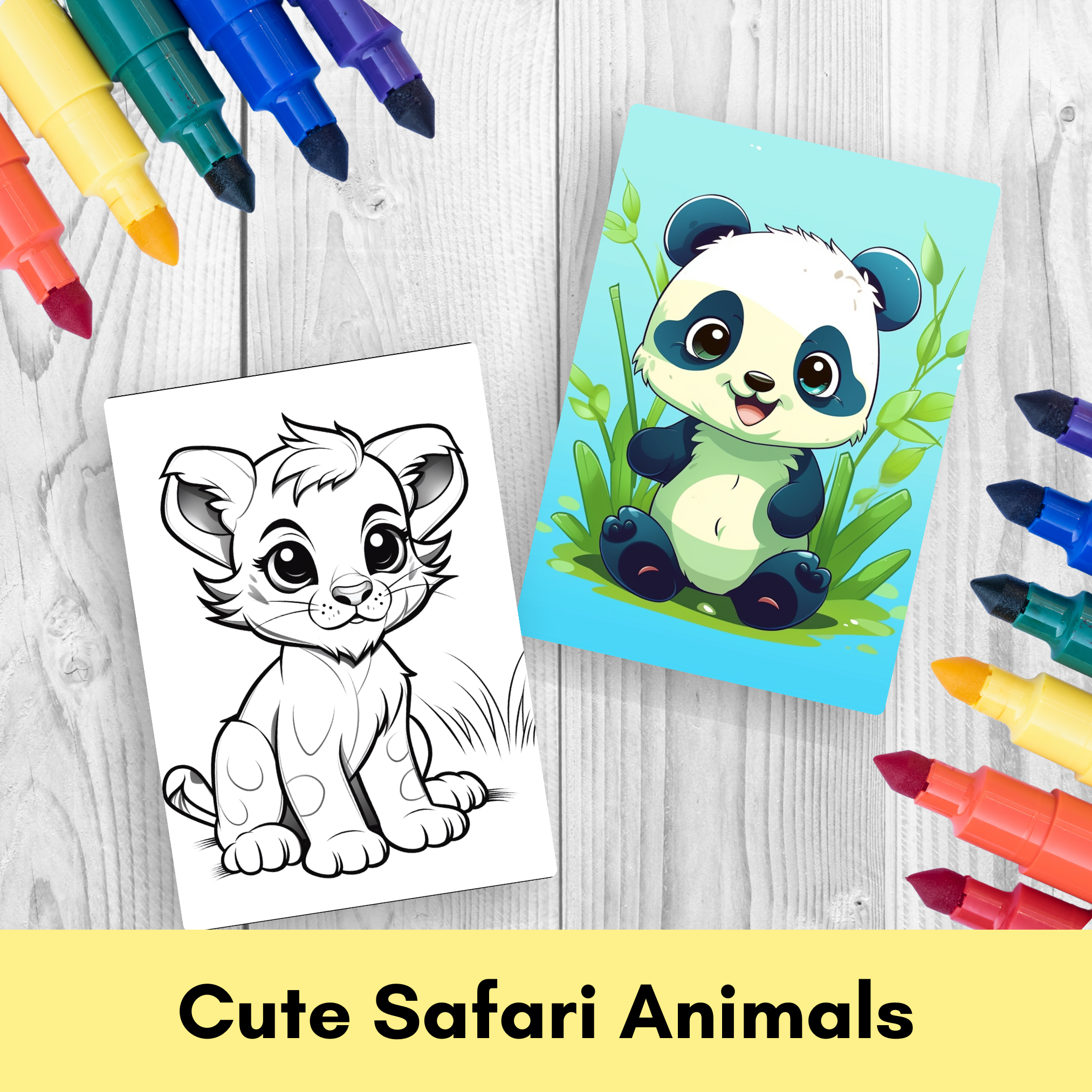 200 Cute Safari Animals Coloring Pages