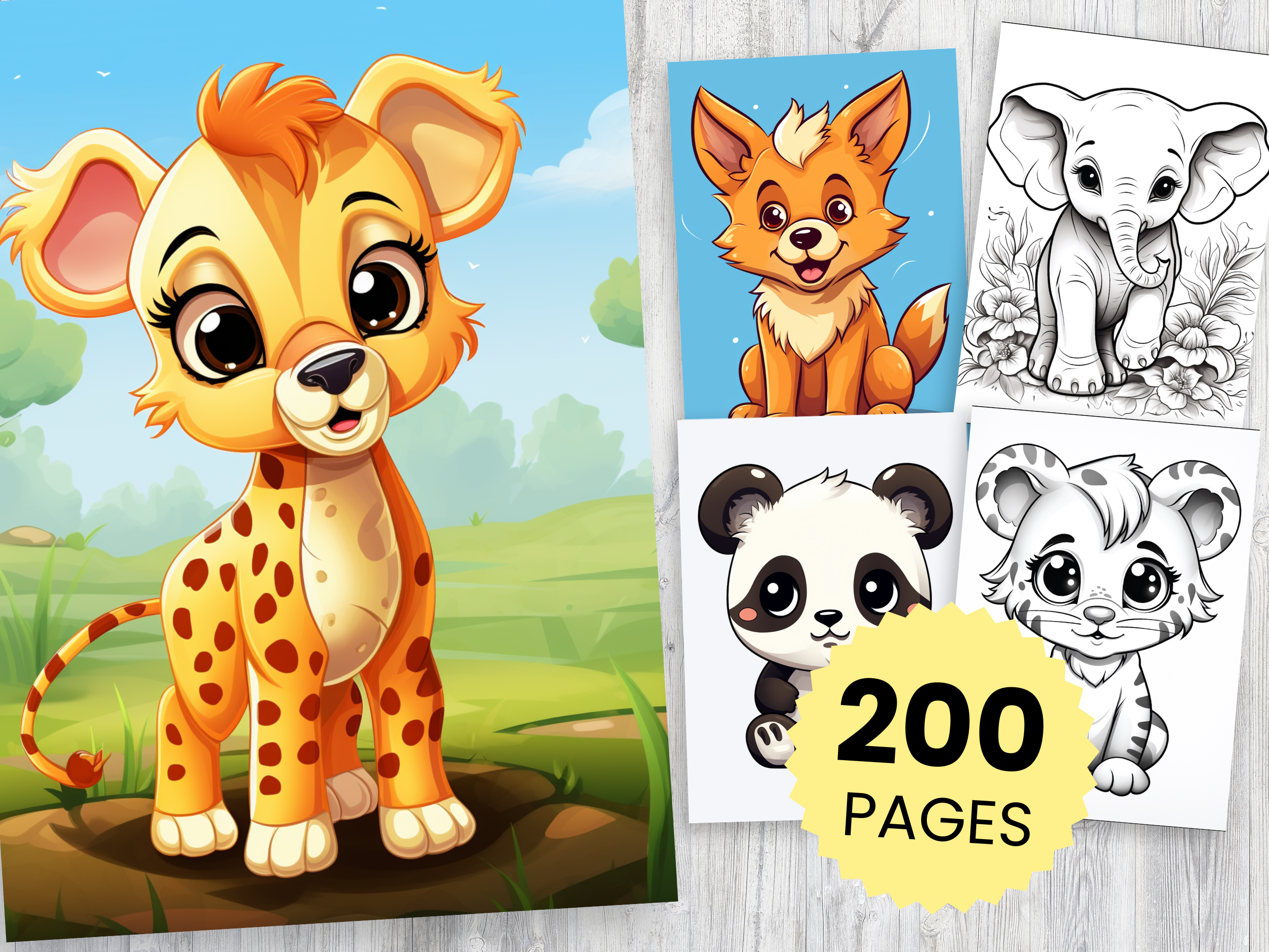 200 Cute Safari Animals Coloring Pages