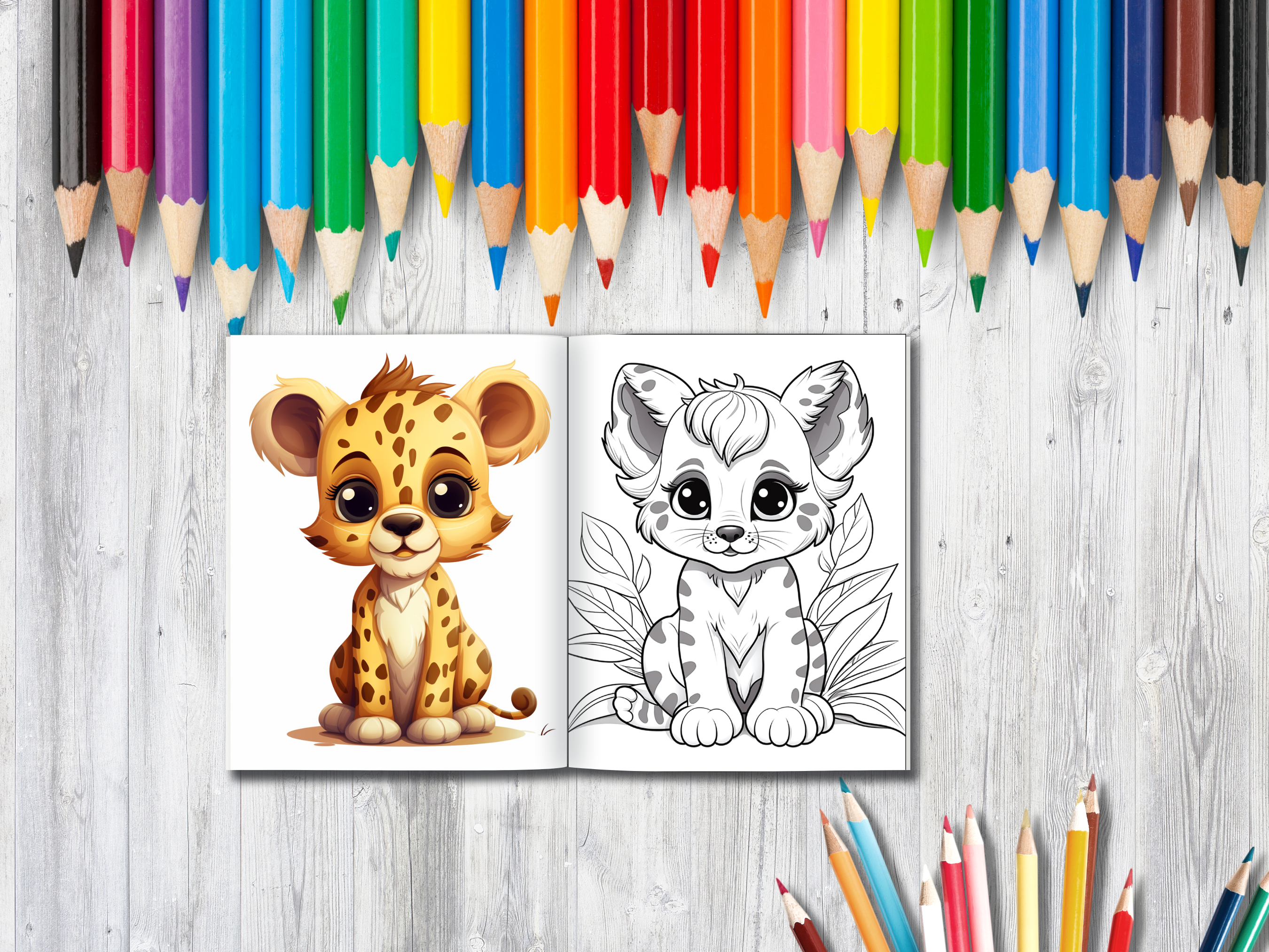 200 Cute Safari Animals Coloring Pages