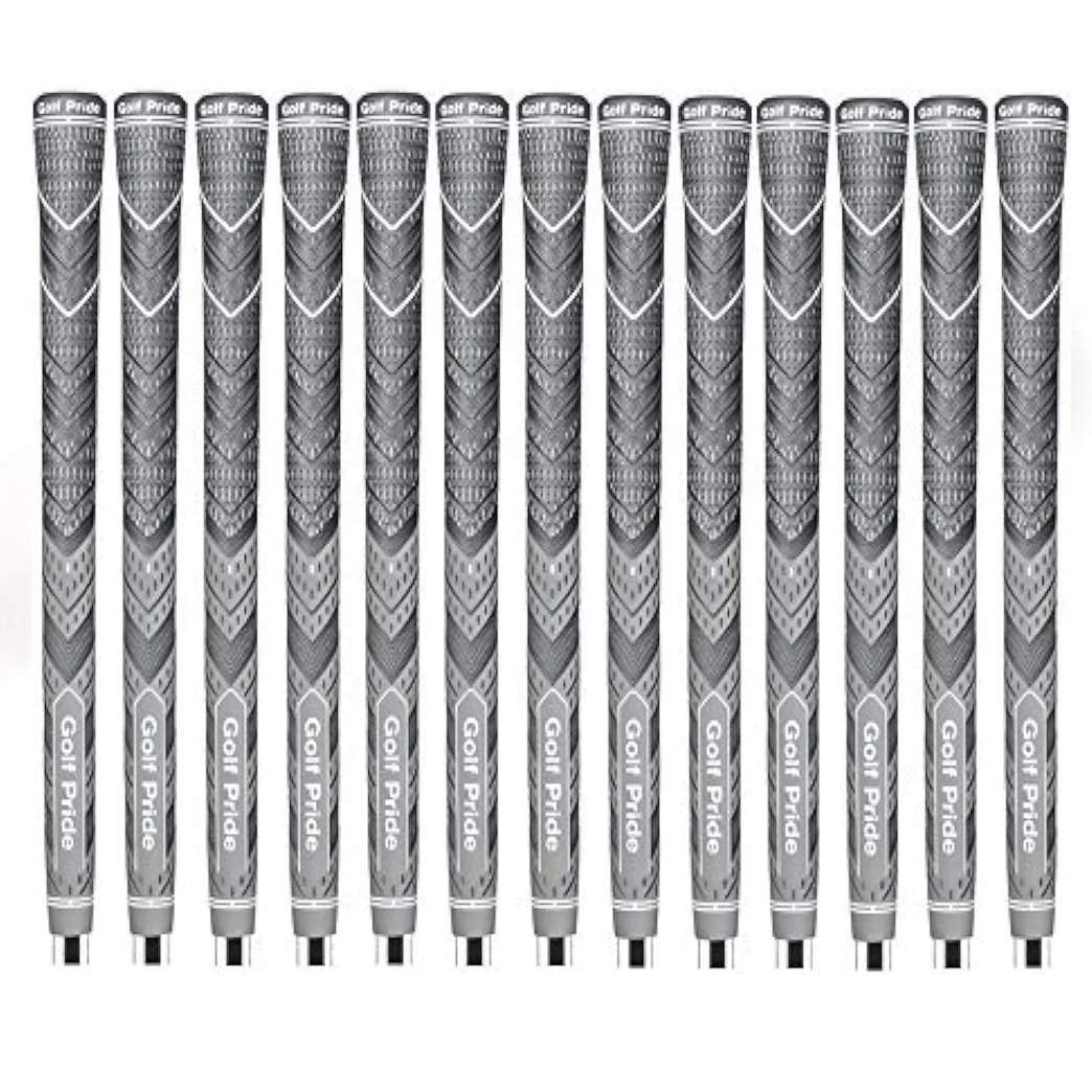 SET OF 13 NEW GOLF PRIDE MCC PLUS4 GRIPS, GRAY, MIDSIZE