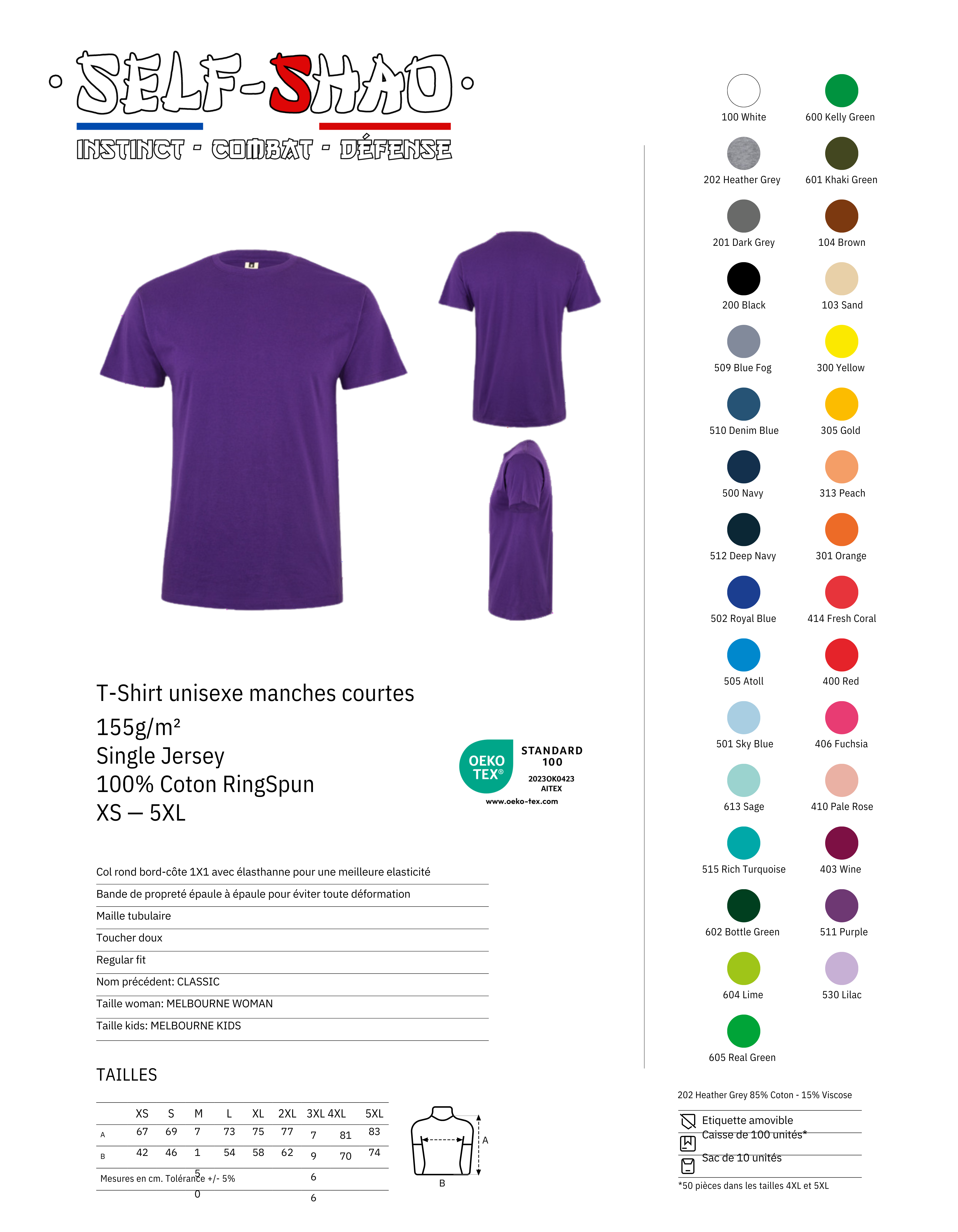 T-shirt Shao décontracté