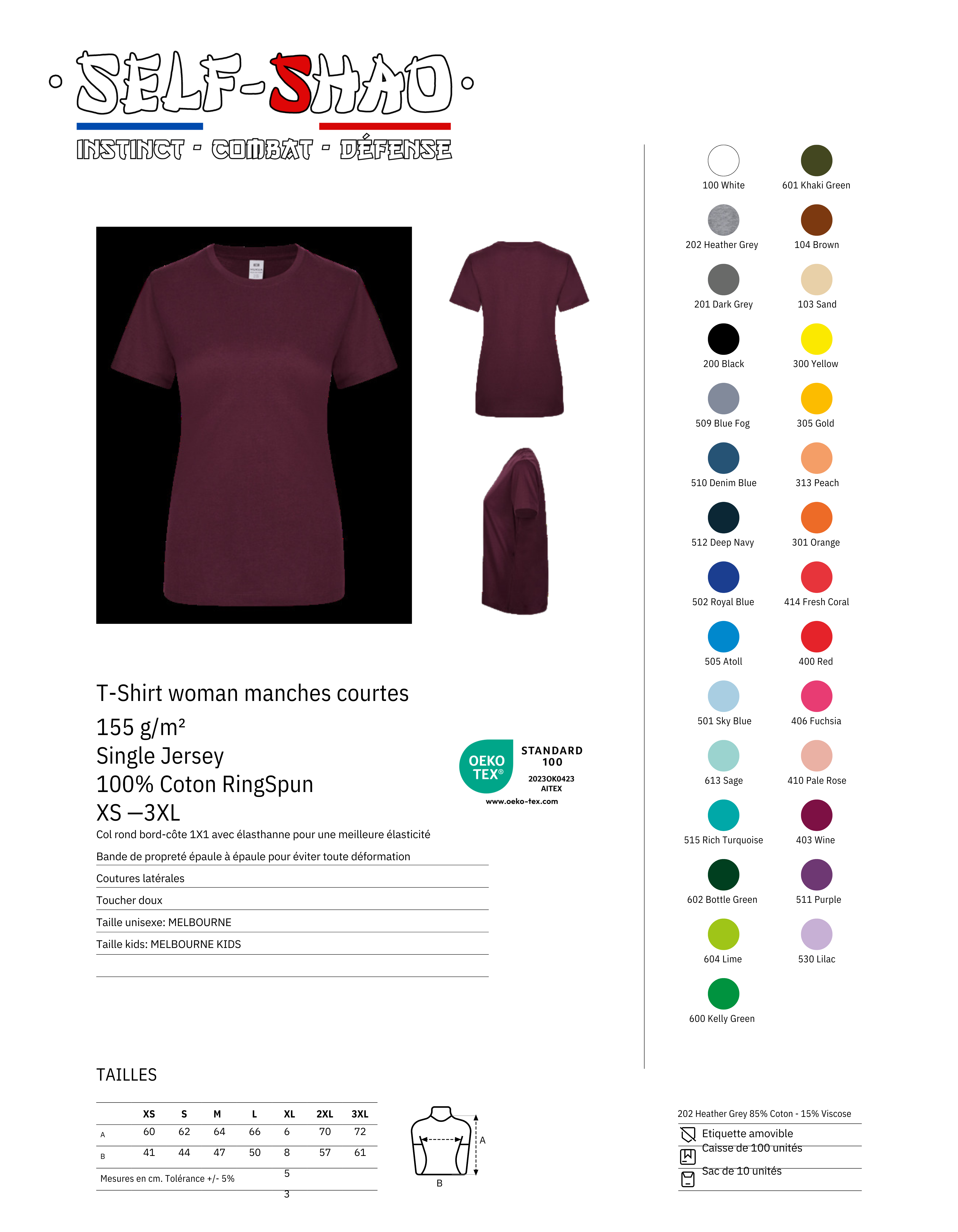 T-shirt Shao décontracté