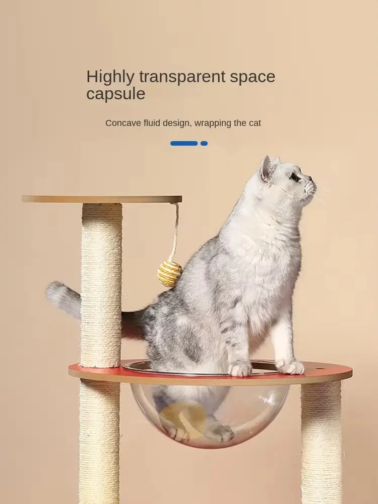 Nachhaltiger Katzenbaum mit Kratzstangen 