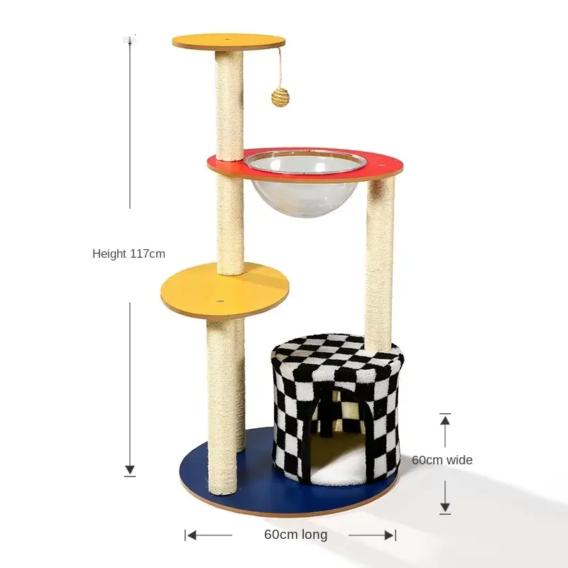 Nachhaltiger Katzenbaum mit Kratzstangen 