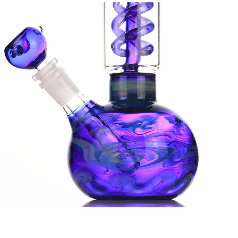 Blue Color Glass Bong Pipe