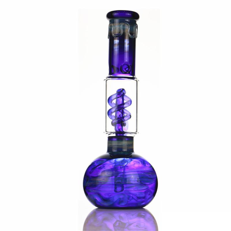 Blue Color Glass Bong Pipe
