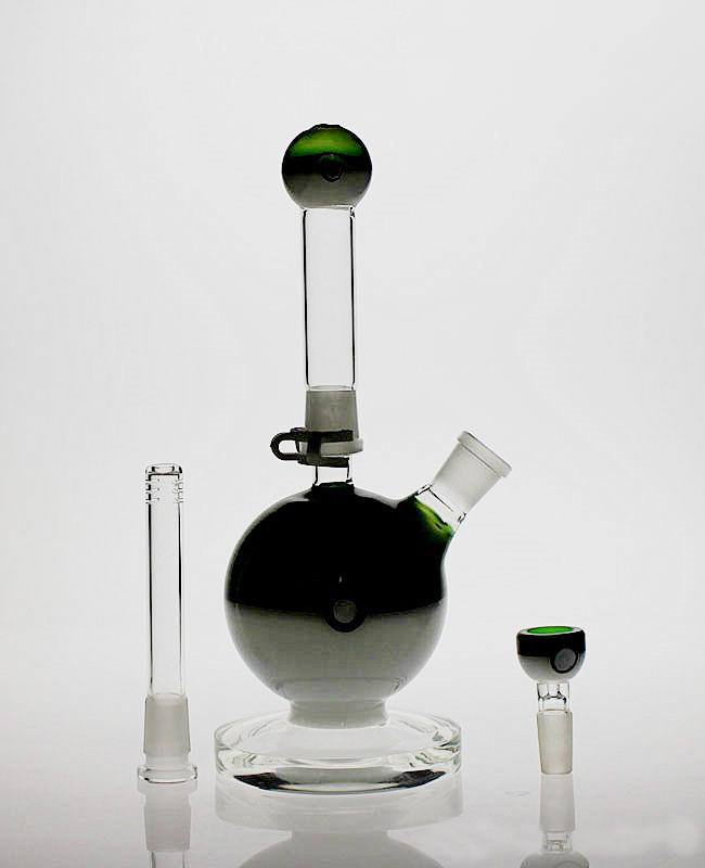 10cm Height Green Round Water Smoke Pipe