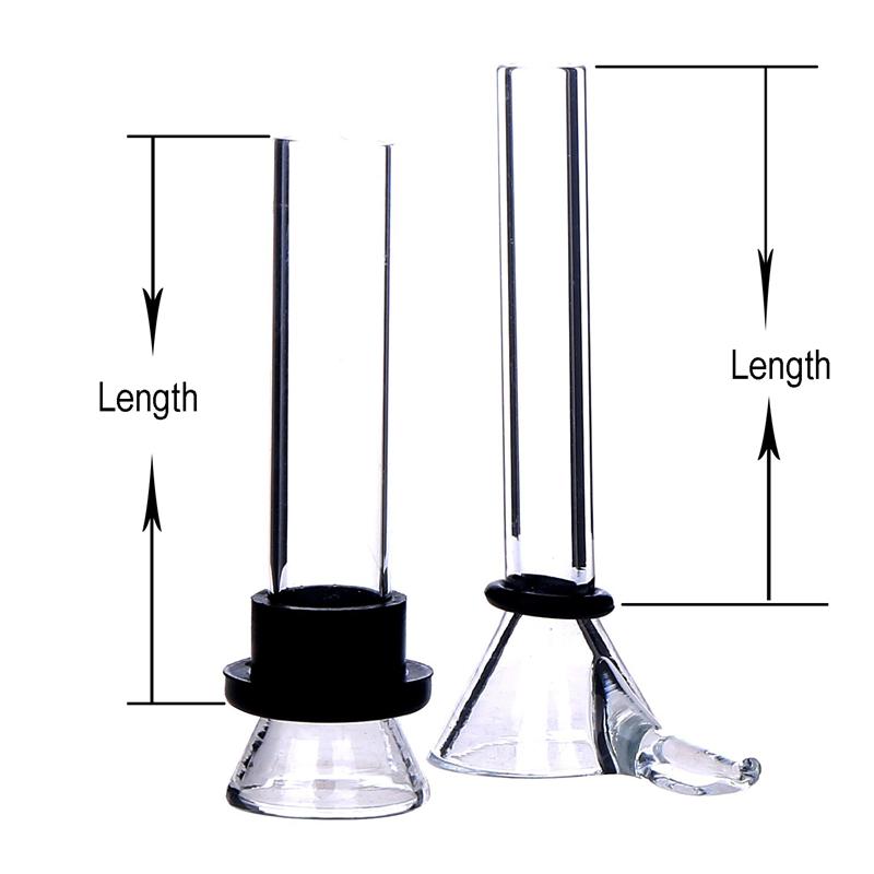 Double-layer Glass Smoking Bowl Lenght 6.35/7.5/8/9 cm for Glass Bong Water Pipe 