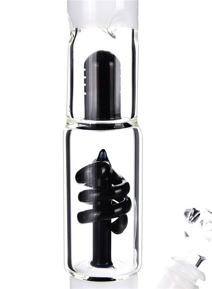 White 15 Inch Height Handmade Glass Water Smoking Bong Pipe