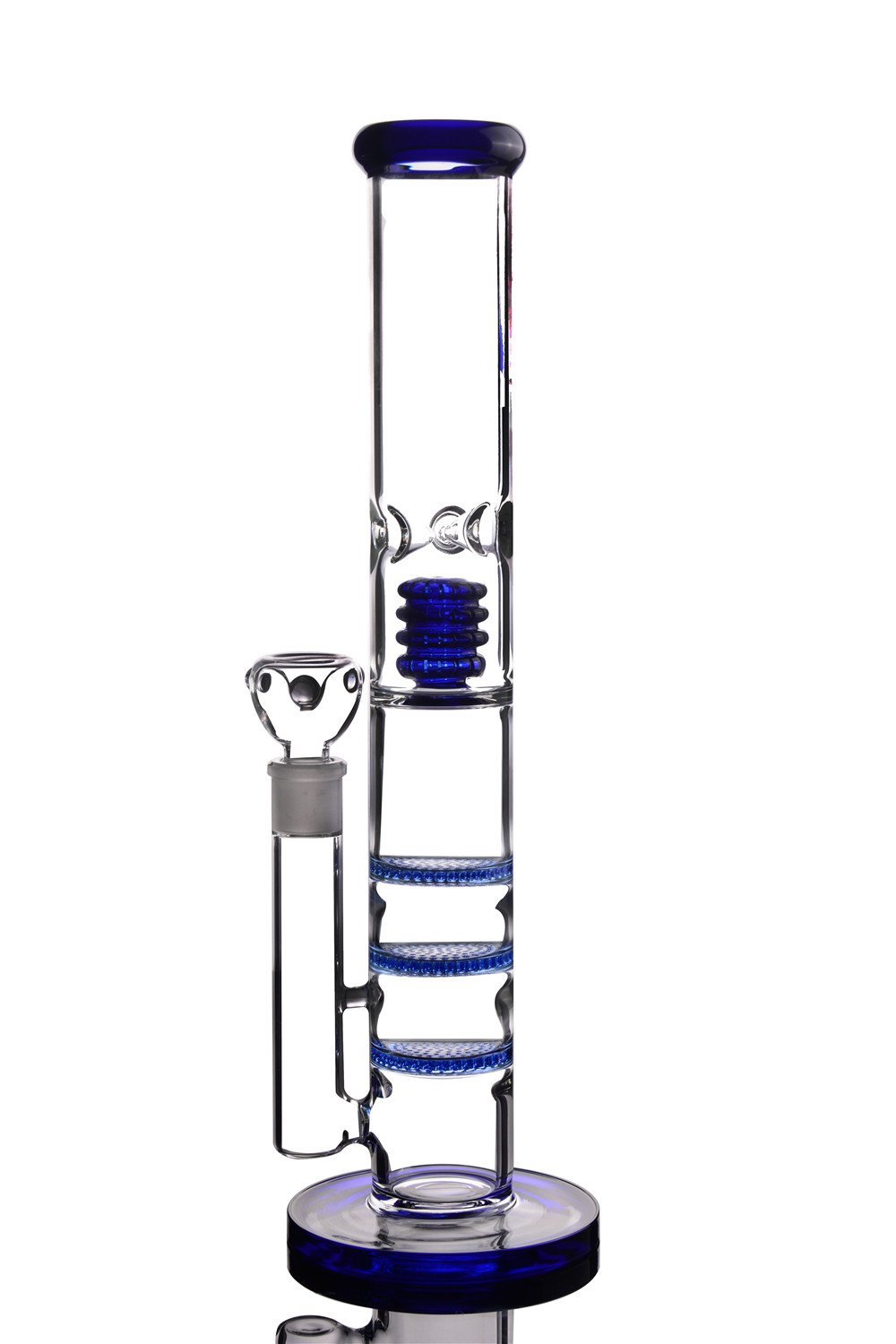 High Quality 15.3 inches Height Glass Bong Pipe with 18 mm Joint Recycler