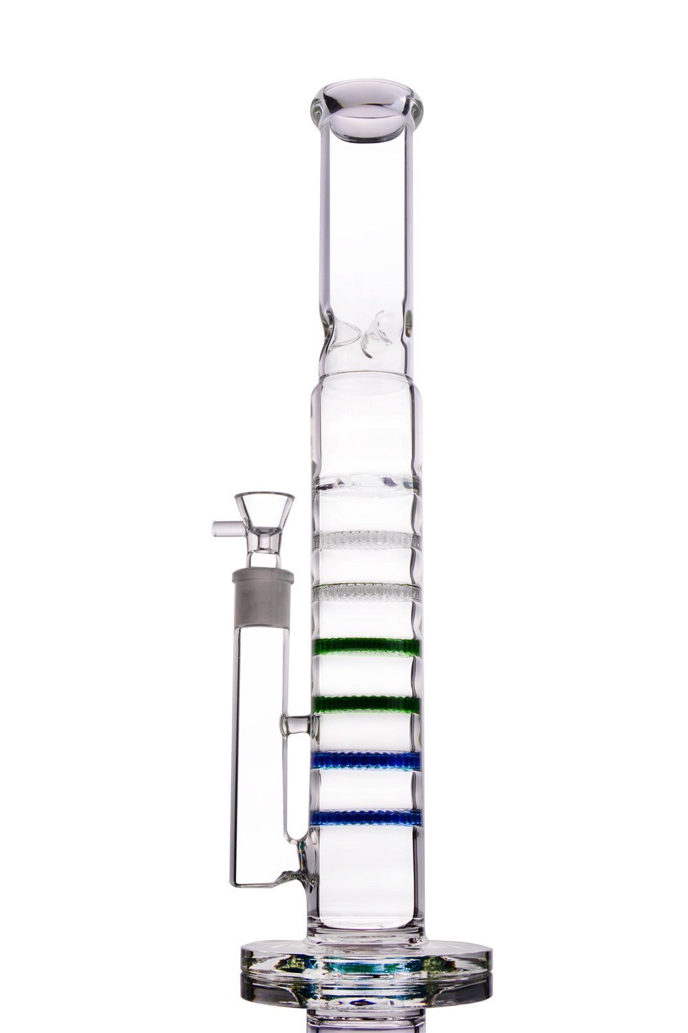 High Quality 15.7 Inches Premium Handmade Glass Bong Pipe with 18 mm Joint Recycler