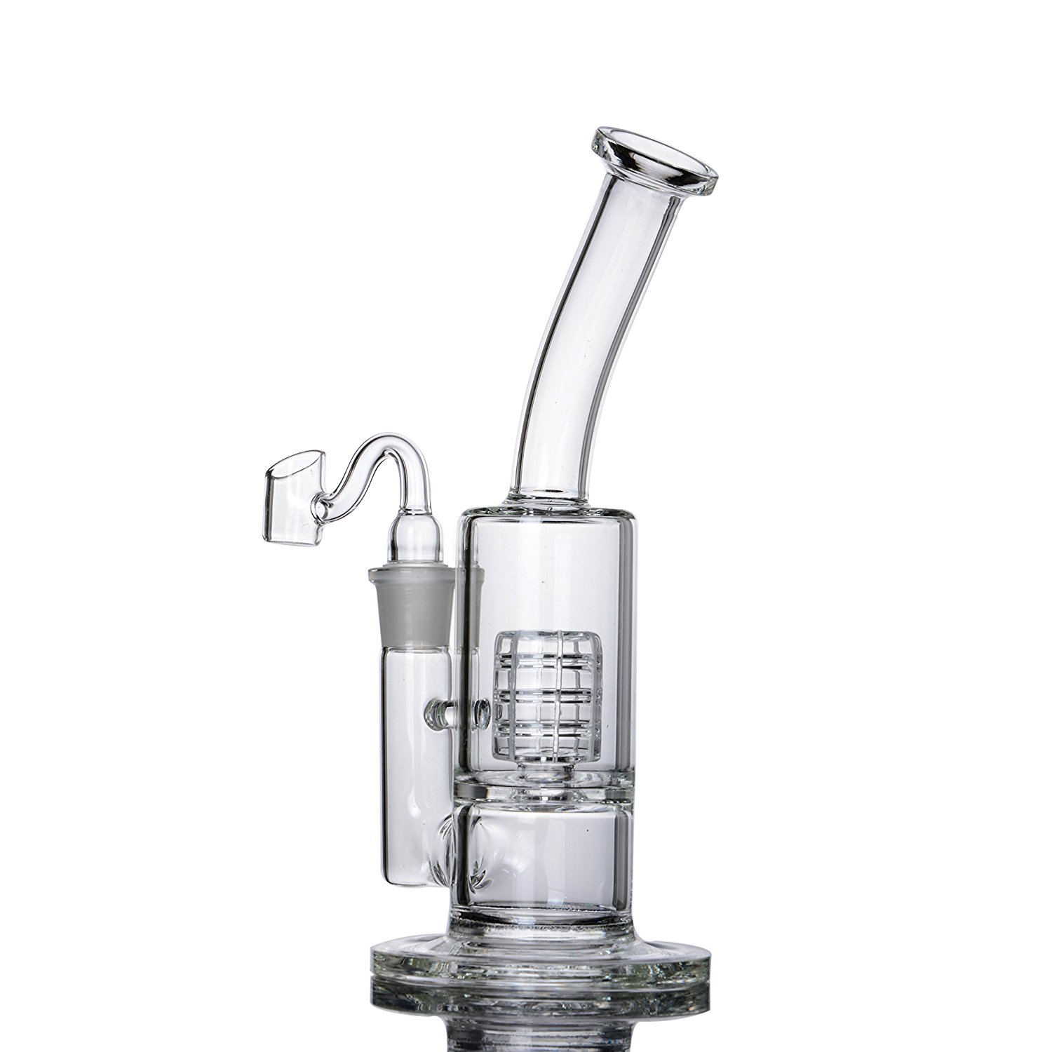 9.4 Inchs Handmade Thickened Glass Bong Pipe with Birdcage