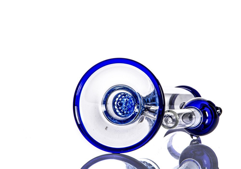 Handmade Glass Water Smoke Pipe 15 Inch With Recycler Honeycomb