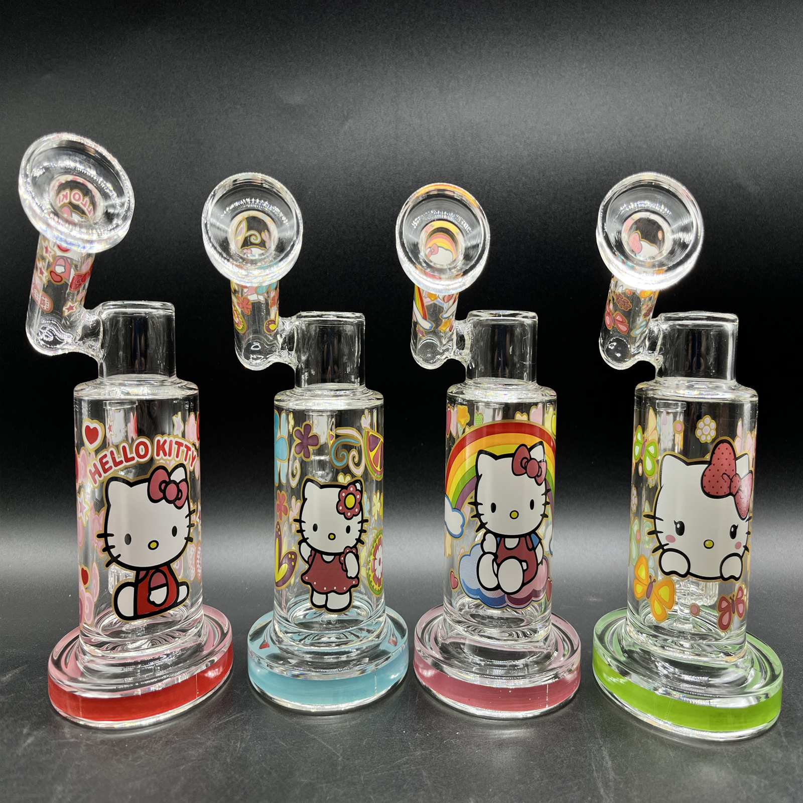 Hello Kitty 17cm Height Water Smoke Glass Bong